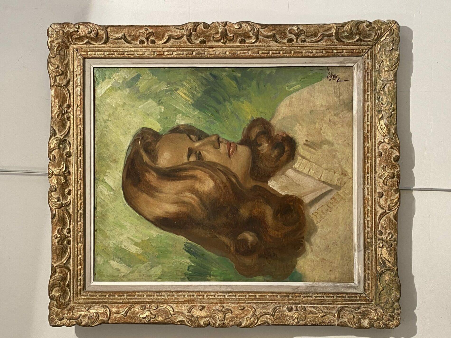Pierre Piget – Portrait de Jeanne Moreau, acrylique 1955