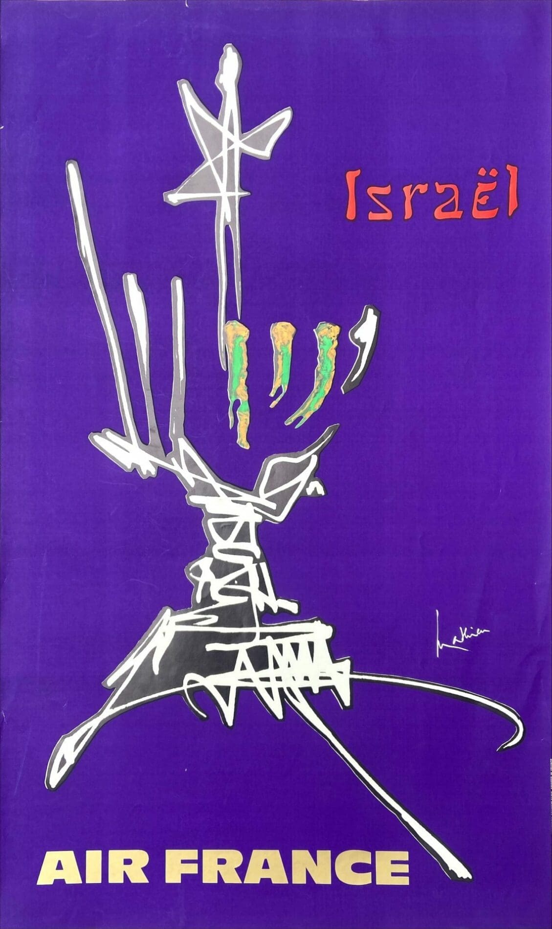 Georges Mathieu – Portfolio complet 14 affiches Air France