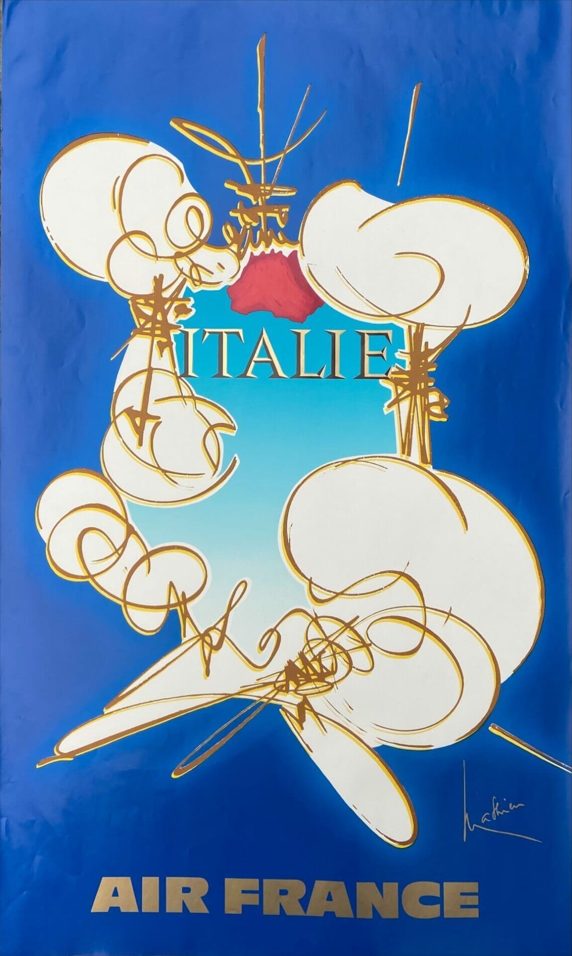 Georges Mathieu – Portfolio complet 14 affiches Air France