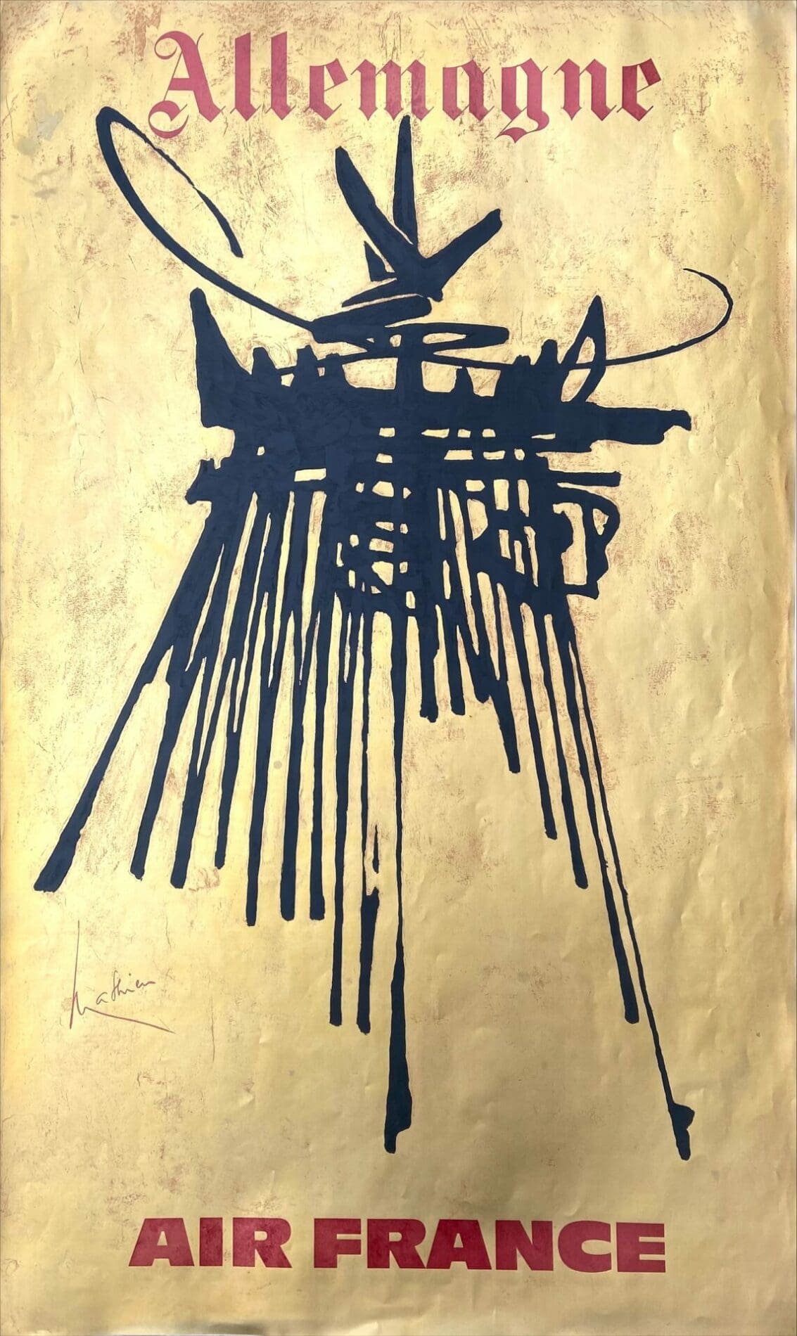 Georges Mathieu – Portfolio complet 14 affiches Air France