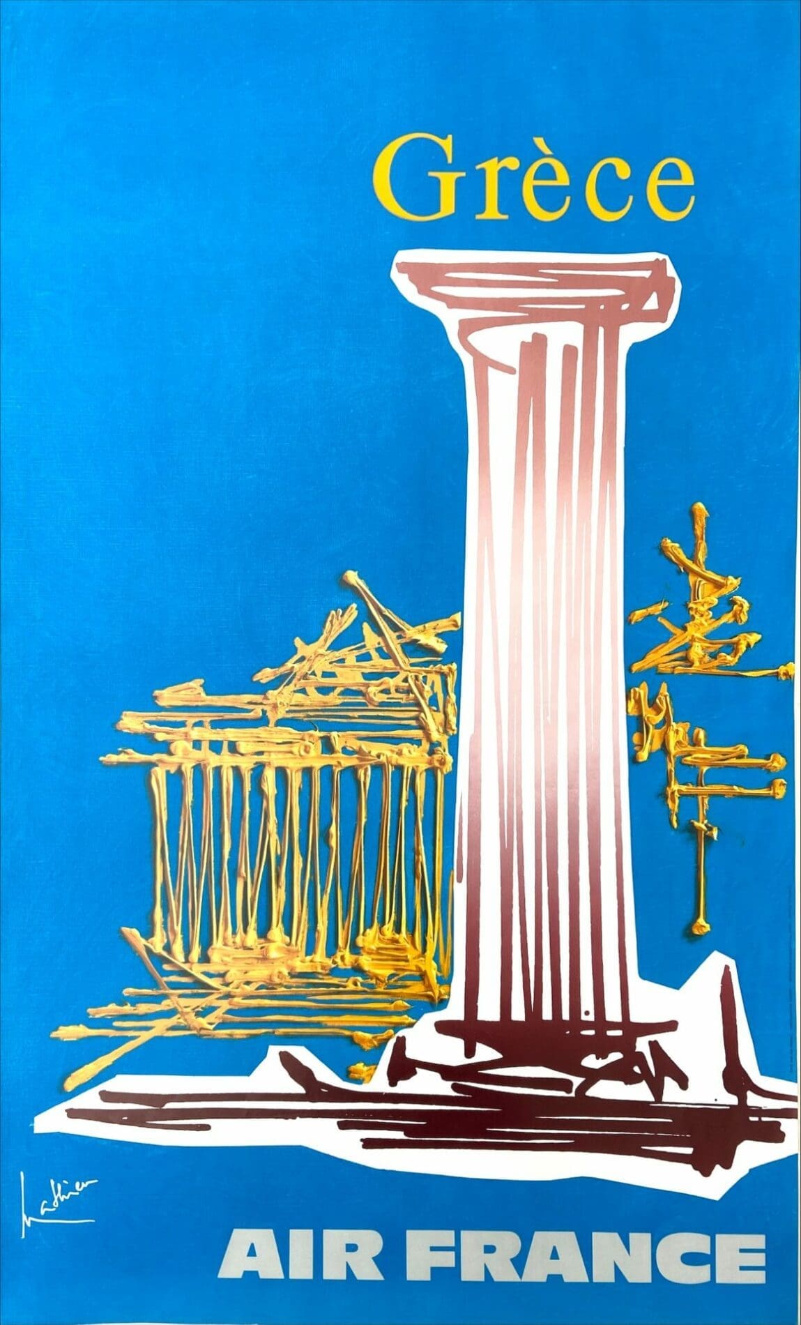 Georges Mathieu – Portfolio complet 14 affiches Air France