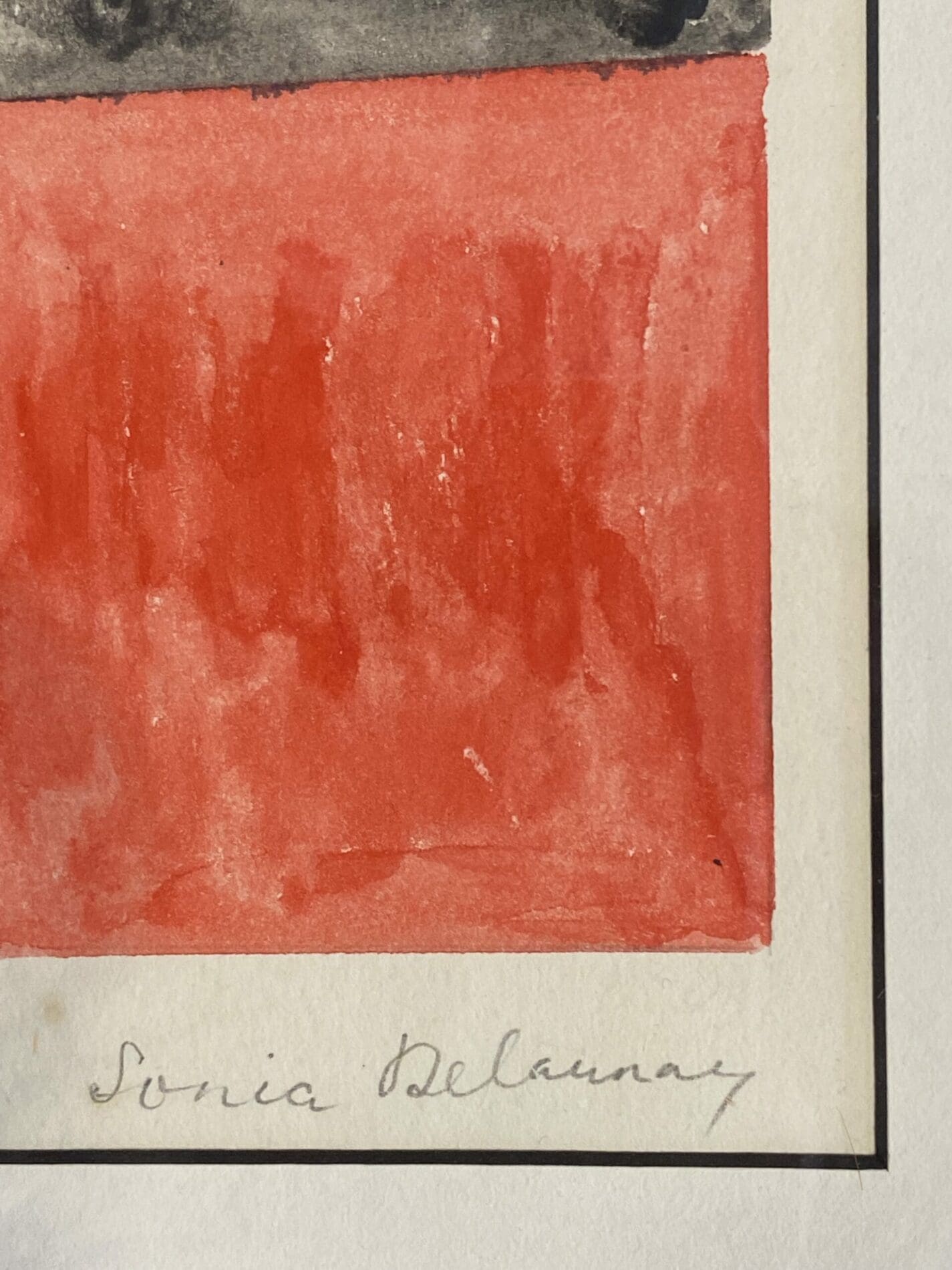 Rare peinture de Sonia Delaunay – Gouache sur papier