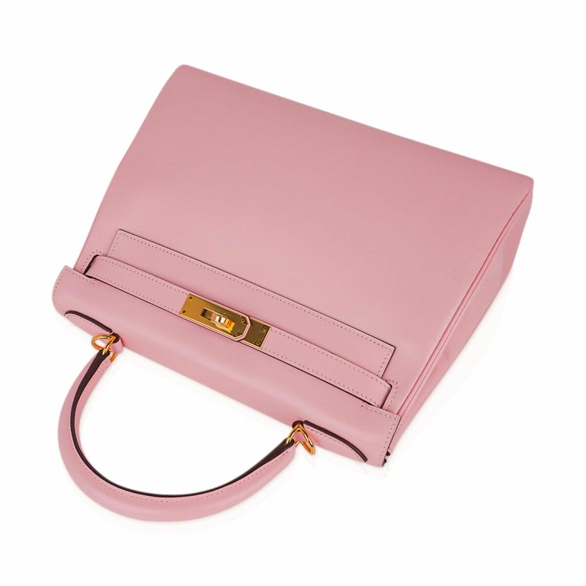 Sac Hermès Kelly 28 rose Sakura cuir Swift