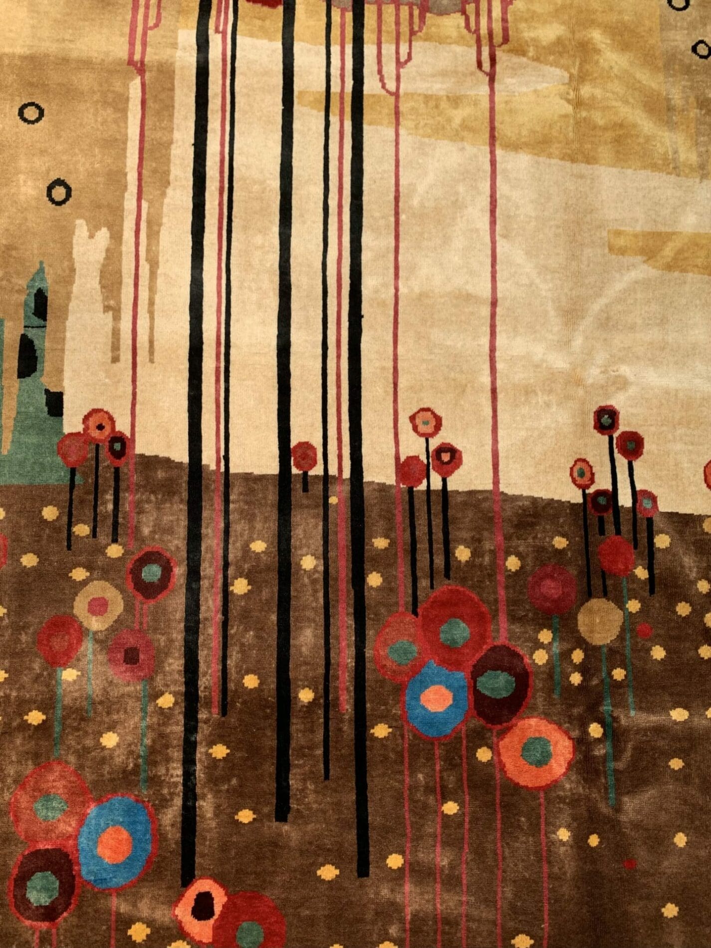 Tapis d&rsquo;après Max Ernst, laine nouée main circa 2015