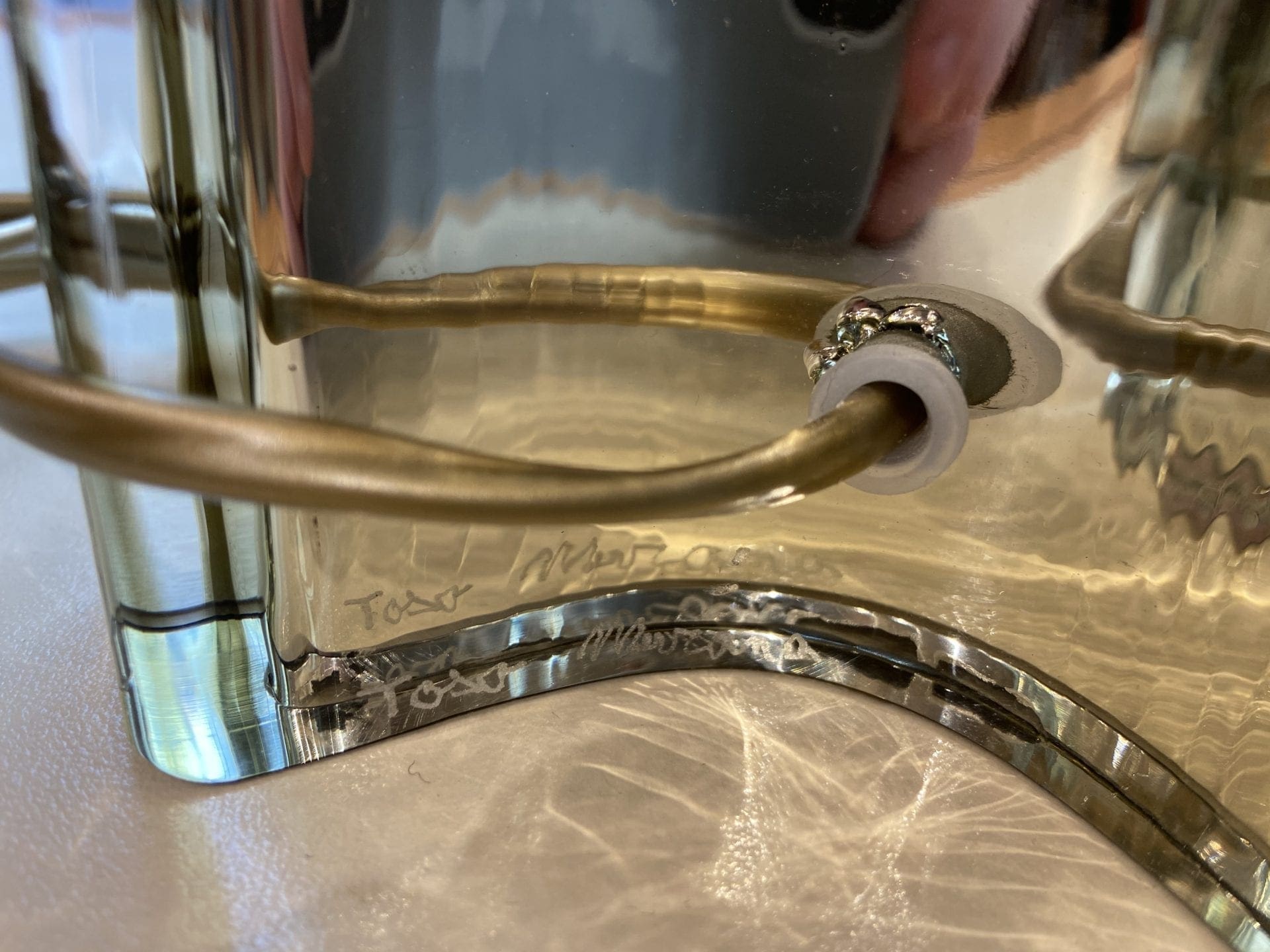 Stephano Toso – Paire de lampes Cross – Verre de Murano