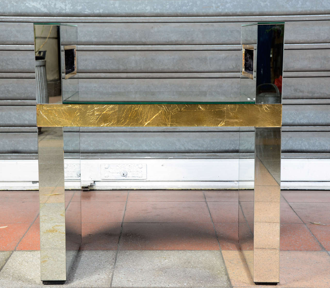 Paire de bancs miroir italien années 2000