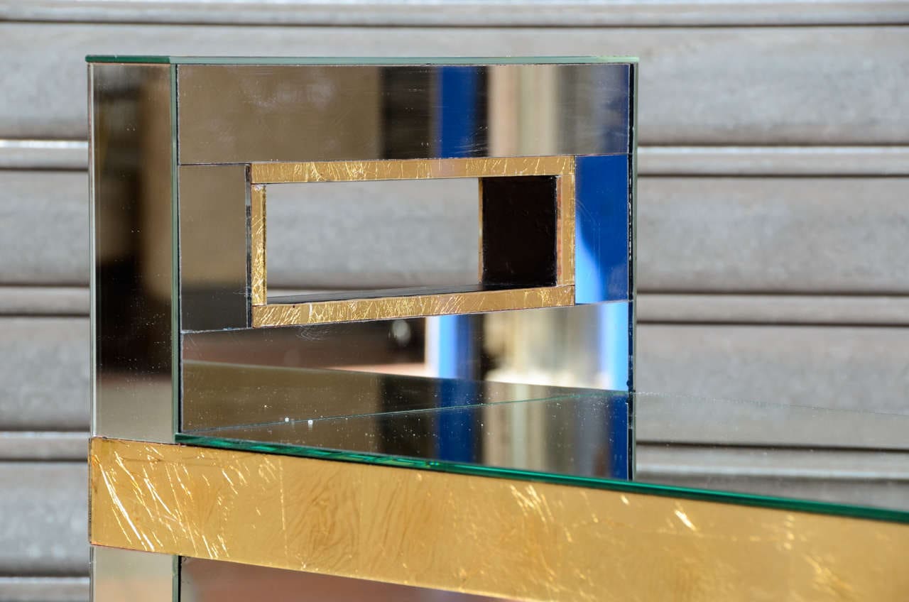 Paire de bancs miroir italien années 2000