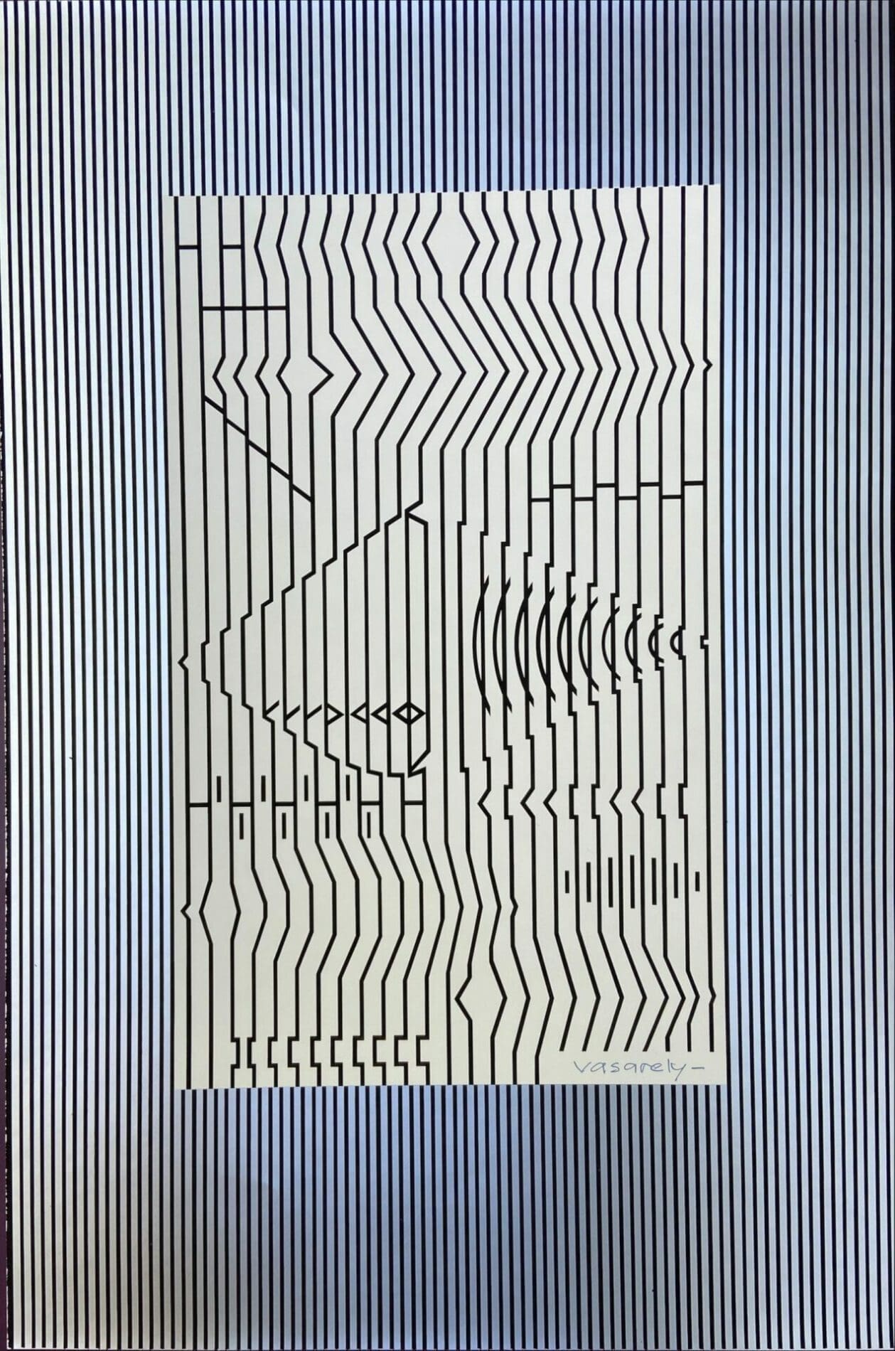 Vasarely – Cithare, Sérigraphie (1973)