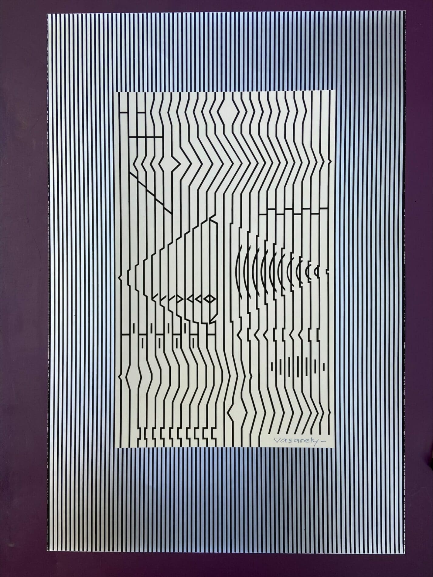 Vasarely – Cithare, Sérigraphie (1973)