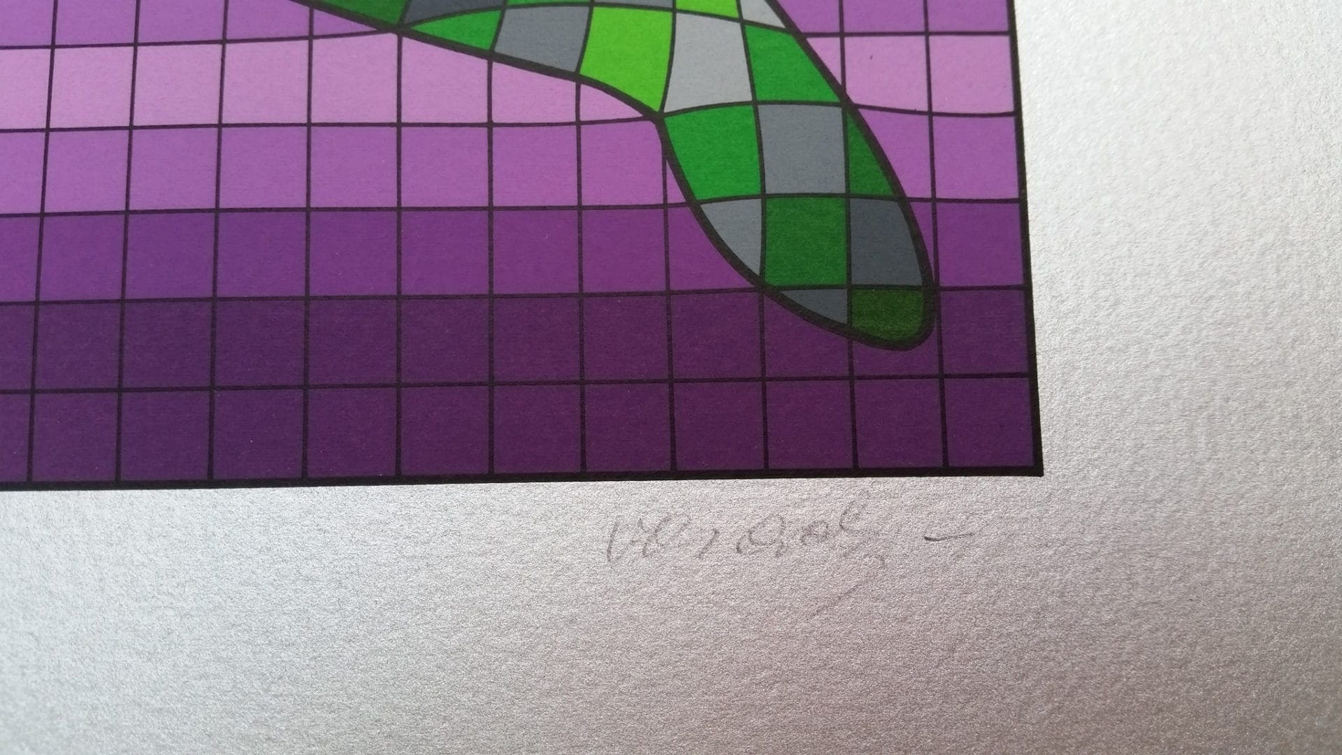 Vasarely – Tennis Player, Sérigraphie 1977