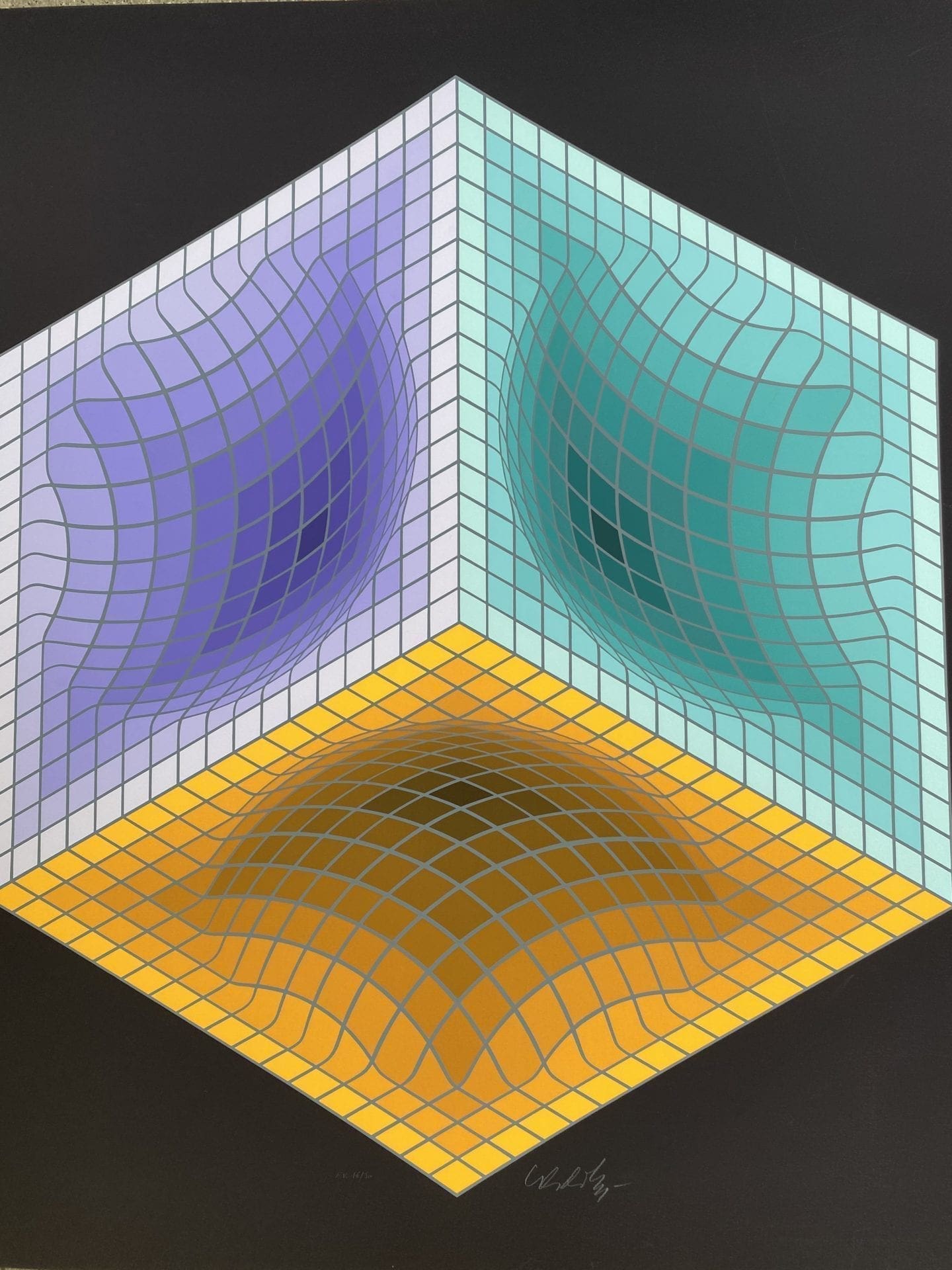 Victor Vasarely – Structure géométrique (1974)