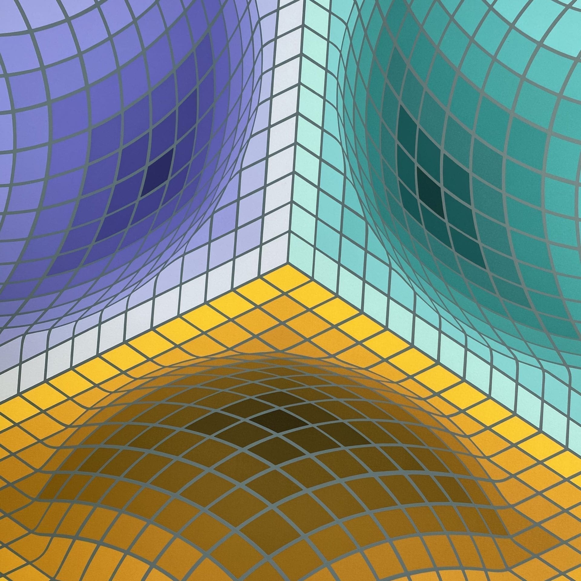 Victor Vasarely – Structure géométrique (1974)