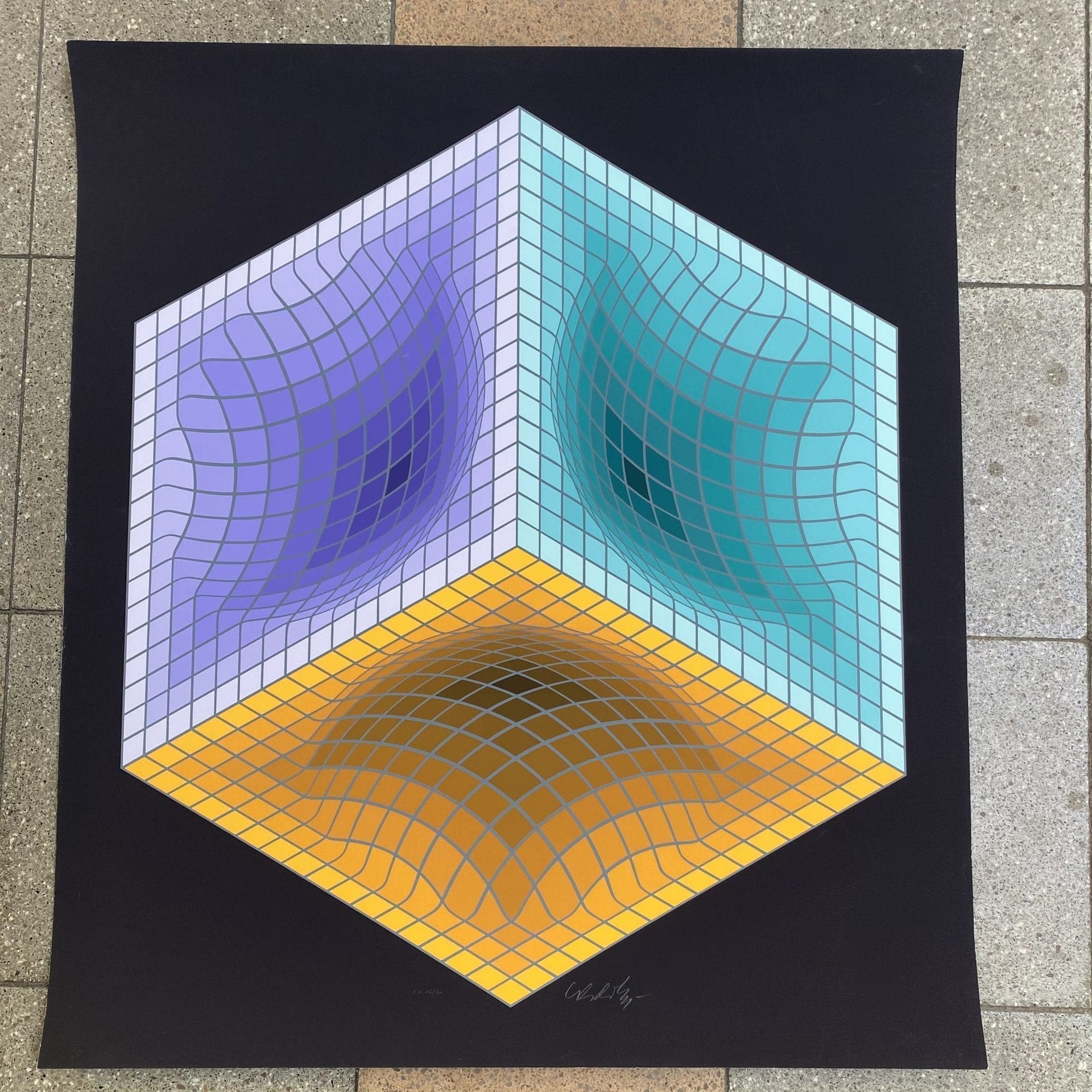 Victor Vasarely – Structure géométrique (1974)