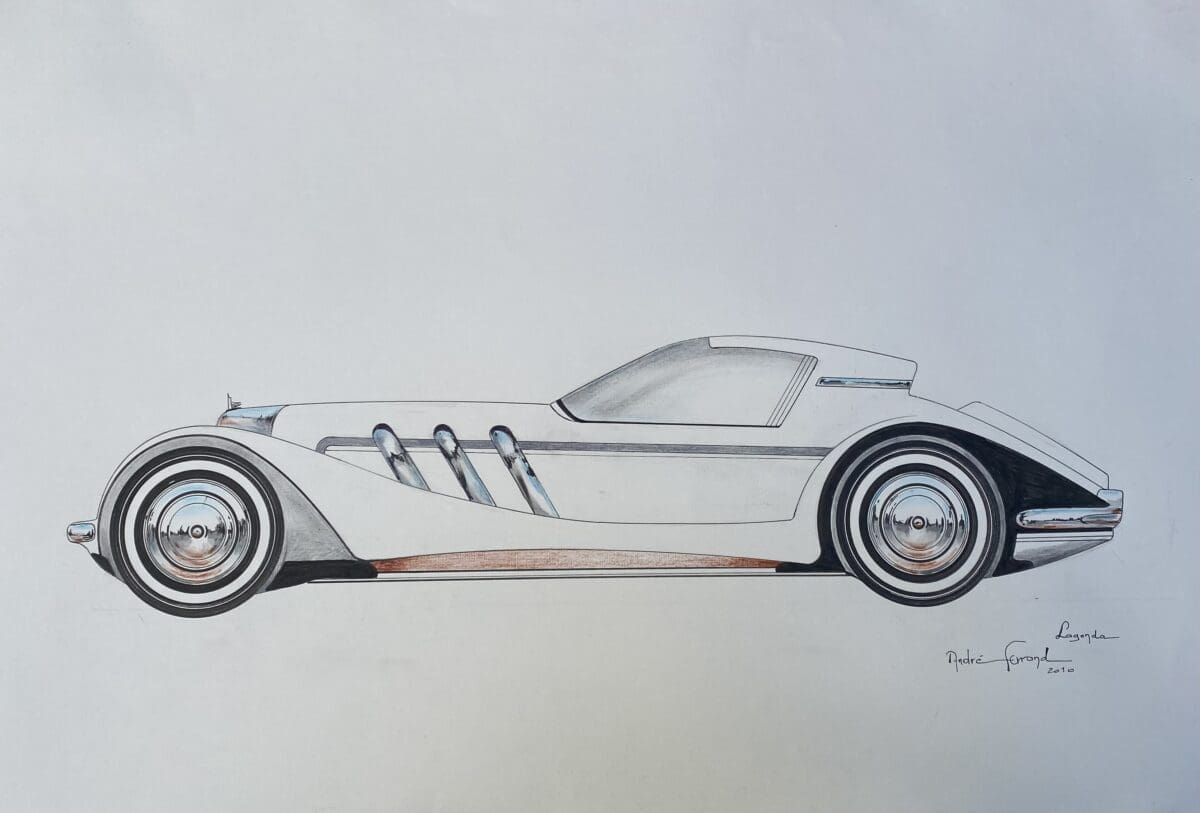 Dessin Voiture Lagonda – André Ferrand