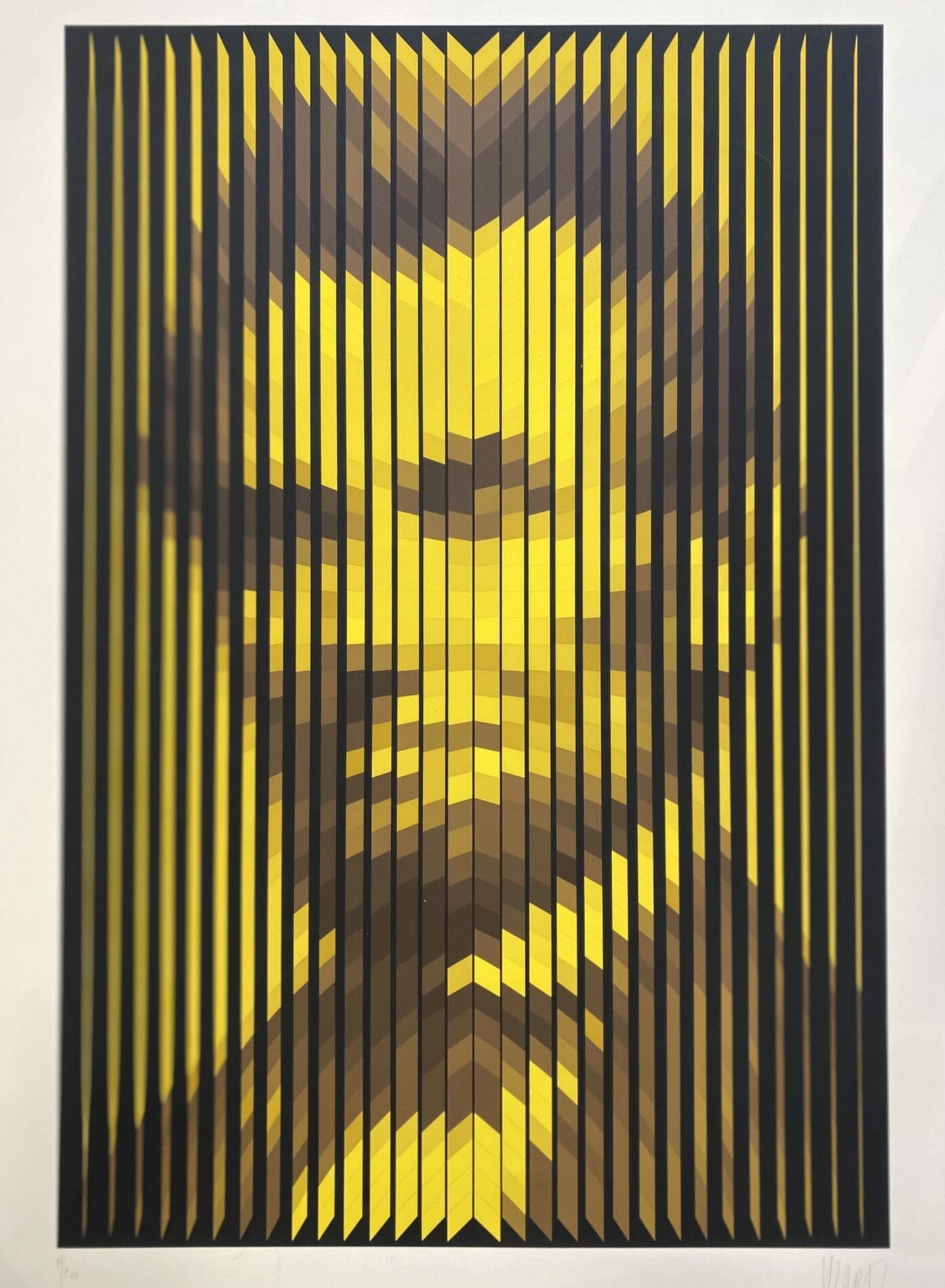 YVARAL – « Abraham Lincoln » Sérigraphie en couleurs sur papier vélin