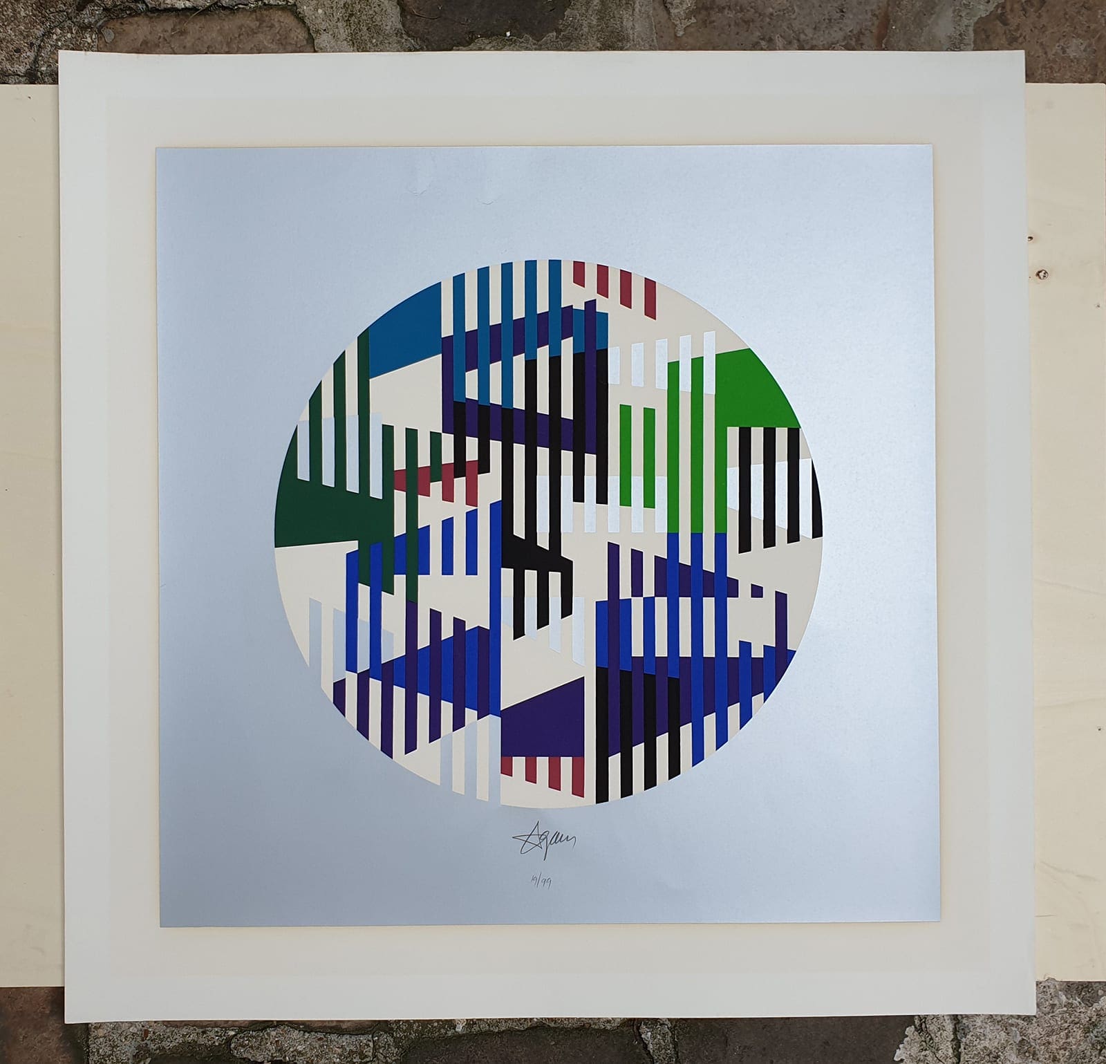 Yaacov AGAM – Untitled silver, 1979 – Sérigraphie signée