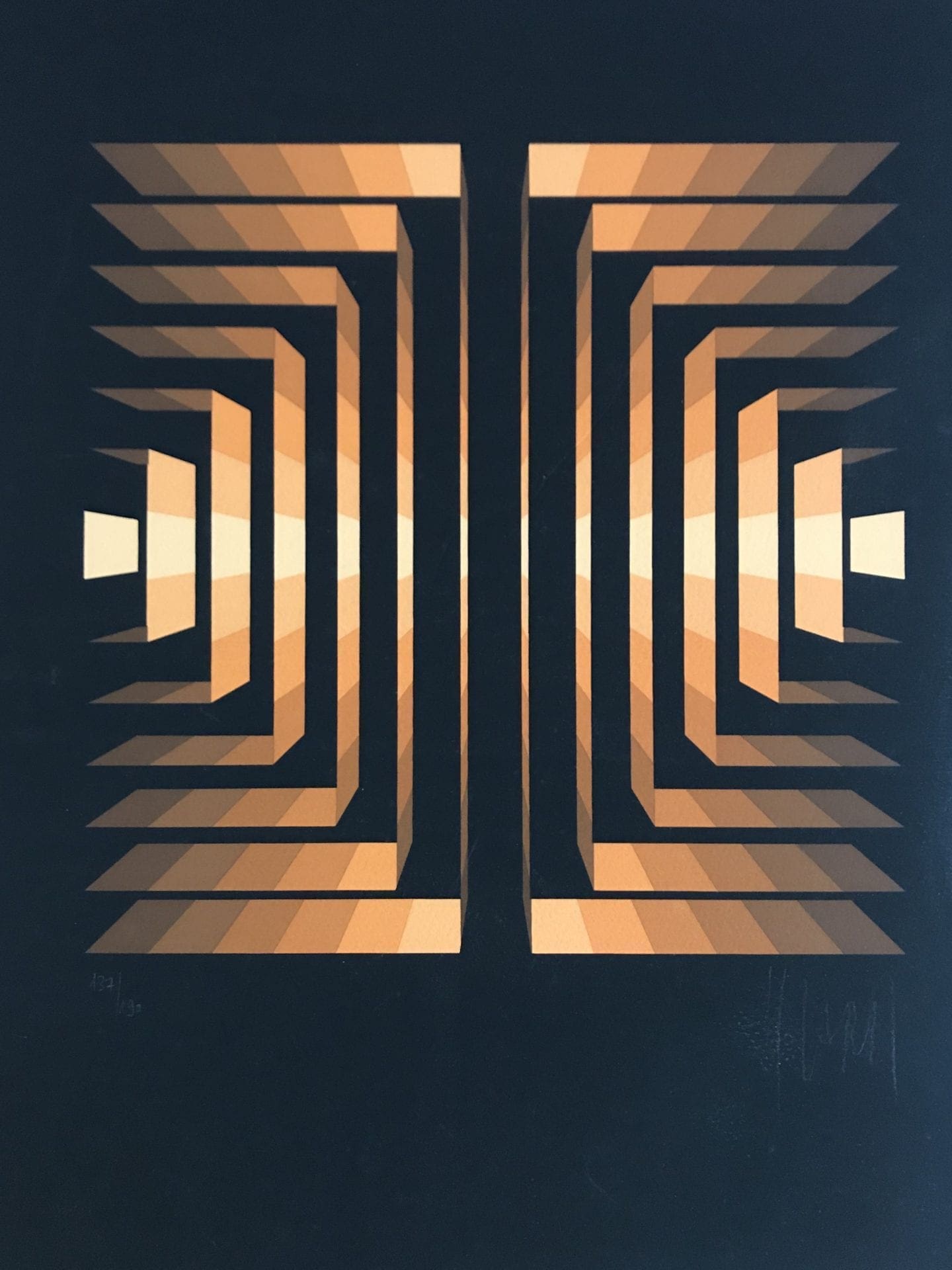 Yvaral – Or noir, lithographie signée (1974)