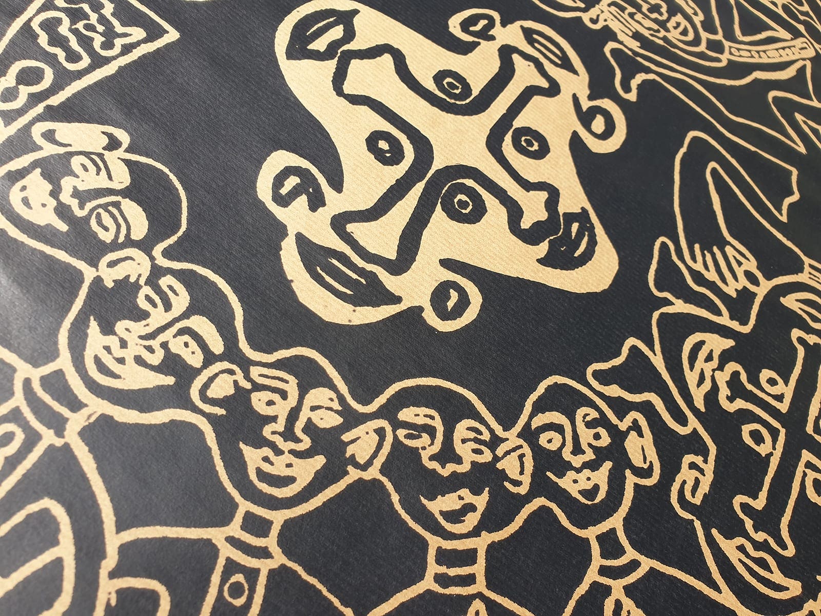 Yvon Taillandier – Tribal noir, sérigraphie (2018)