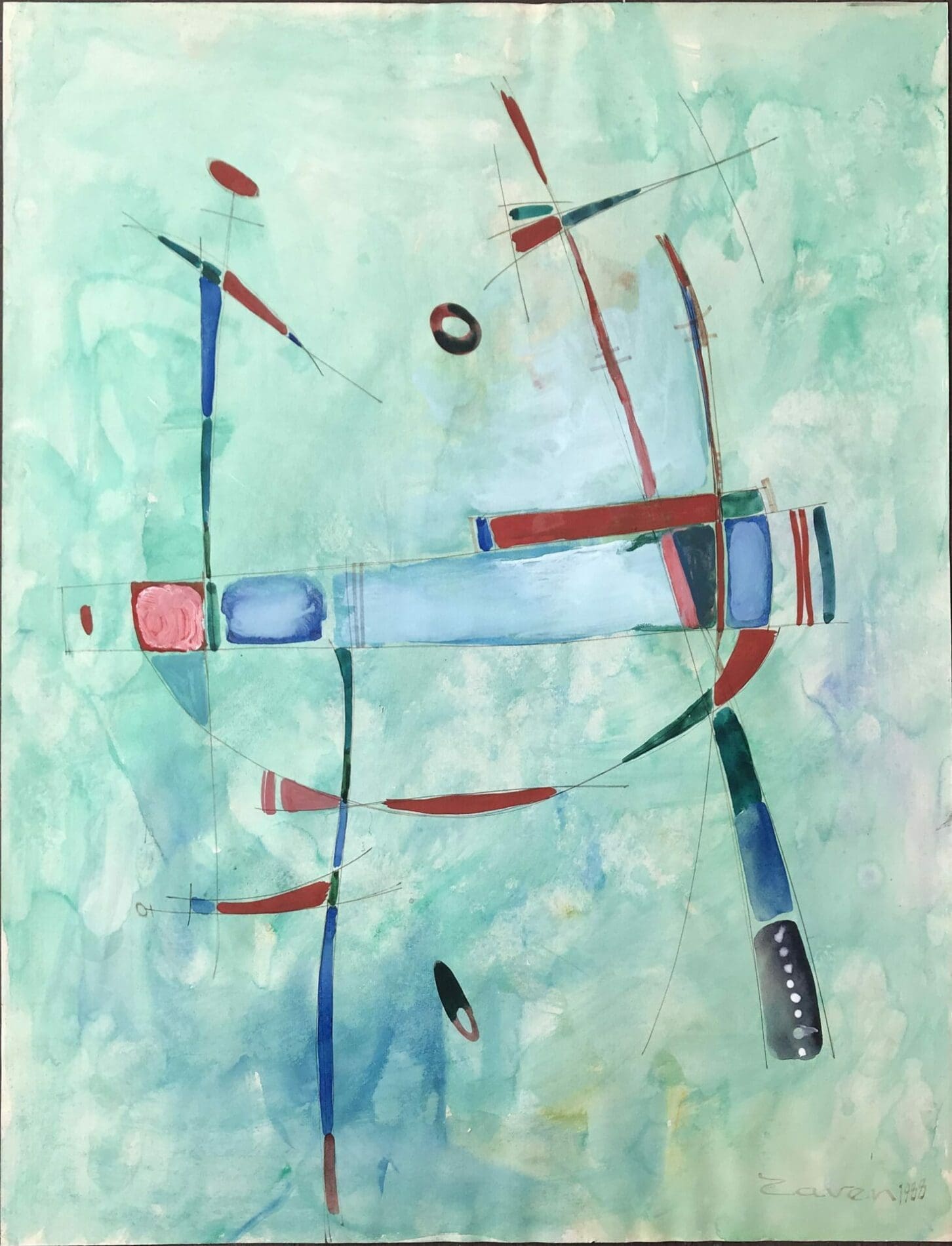 Vahan Khachatrian – Sans titre, gouache 1988