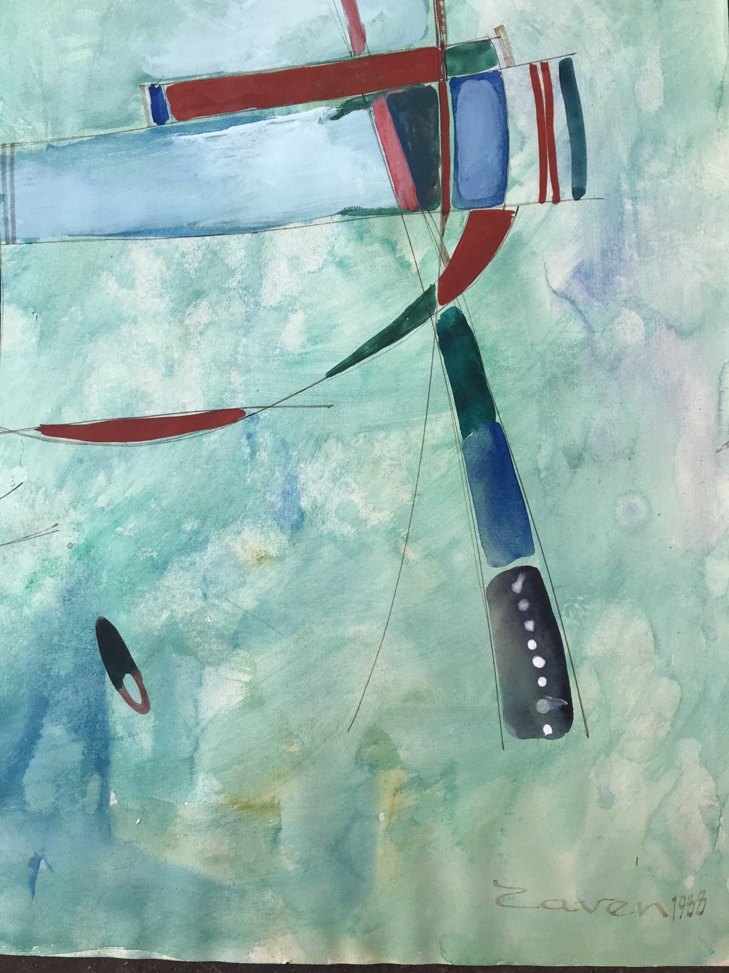 Vahan Khachatrian – Sans titre, gouache 1988