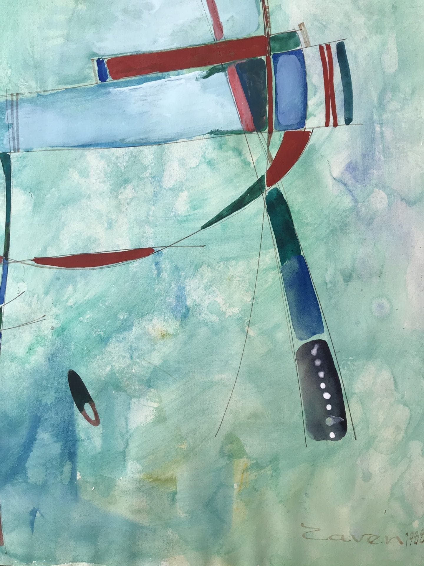 Vahan Khachatrian – Sans titre, gouache 1988