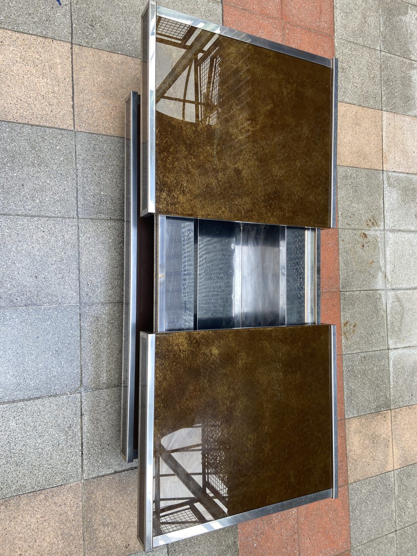 Willy Rizzo – Double table bar basse 