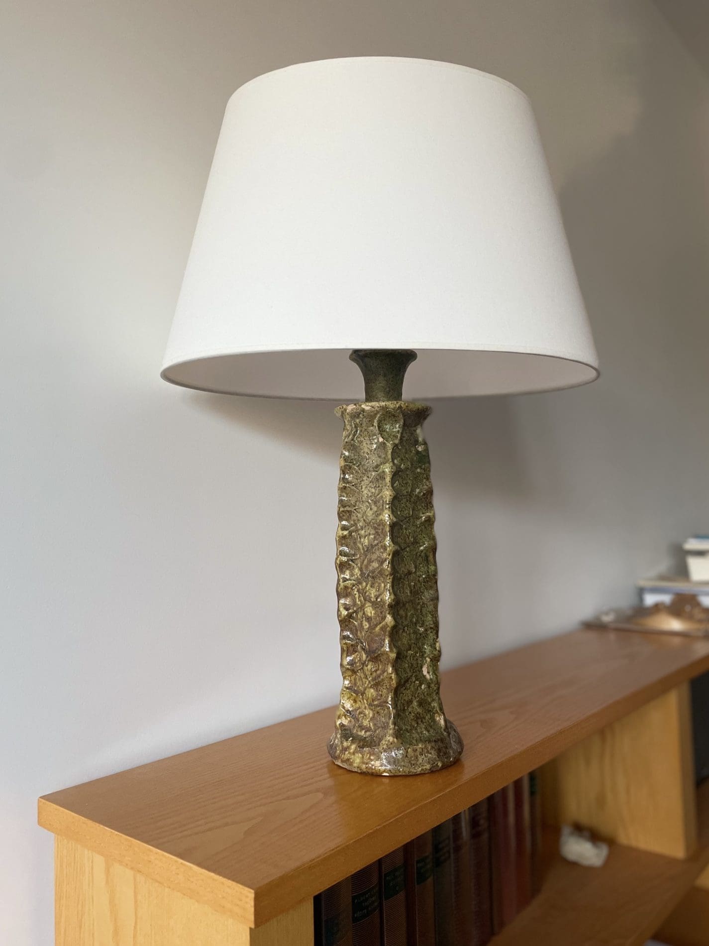 Lampe de Table en Céramique de Tamegroute – Élégance Marocaine Vintage du XXe Siècle