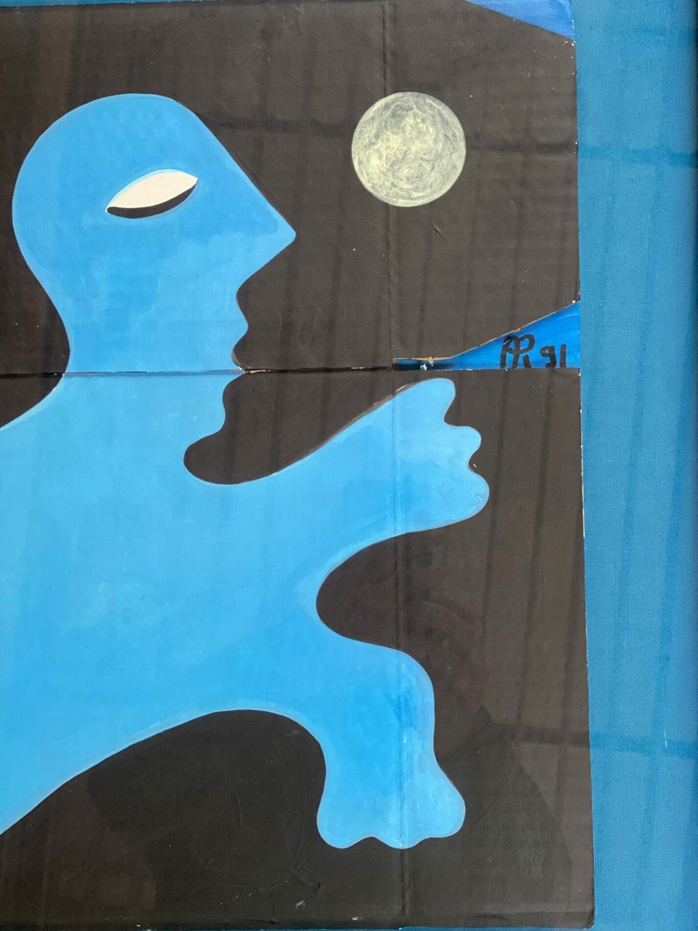 « L&rsquo;Homme Bleu » – Œuvre Originale par Alain Rothstein