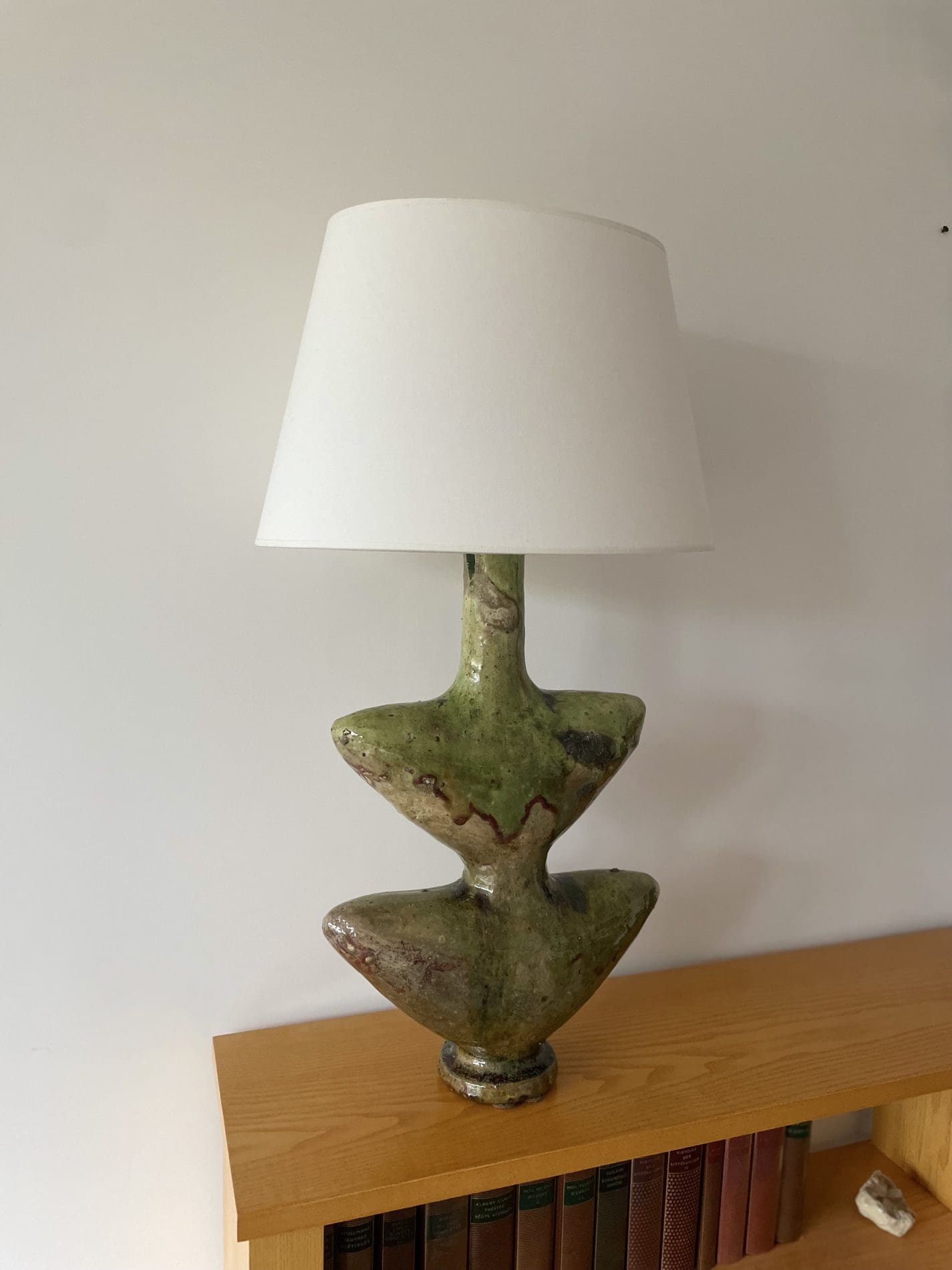 Lampe de Tamegroute Marocaine Vintage en Céramique Émaillée – 20e Siècle