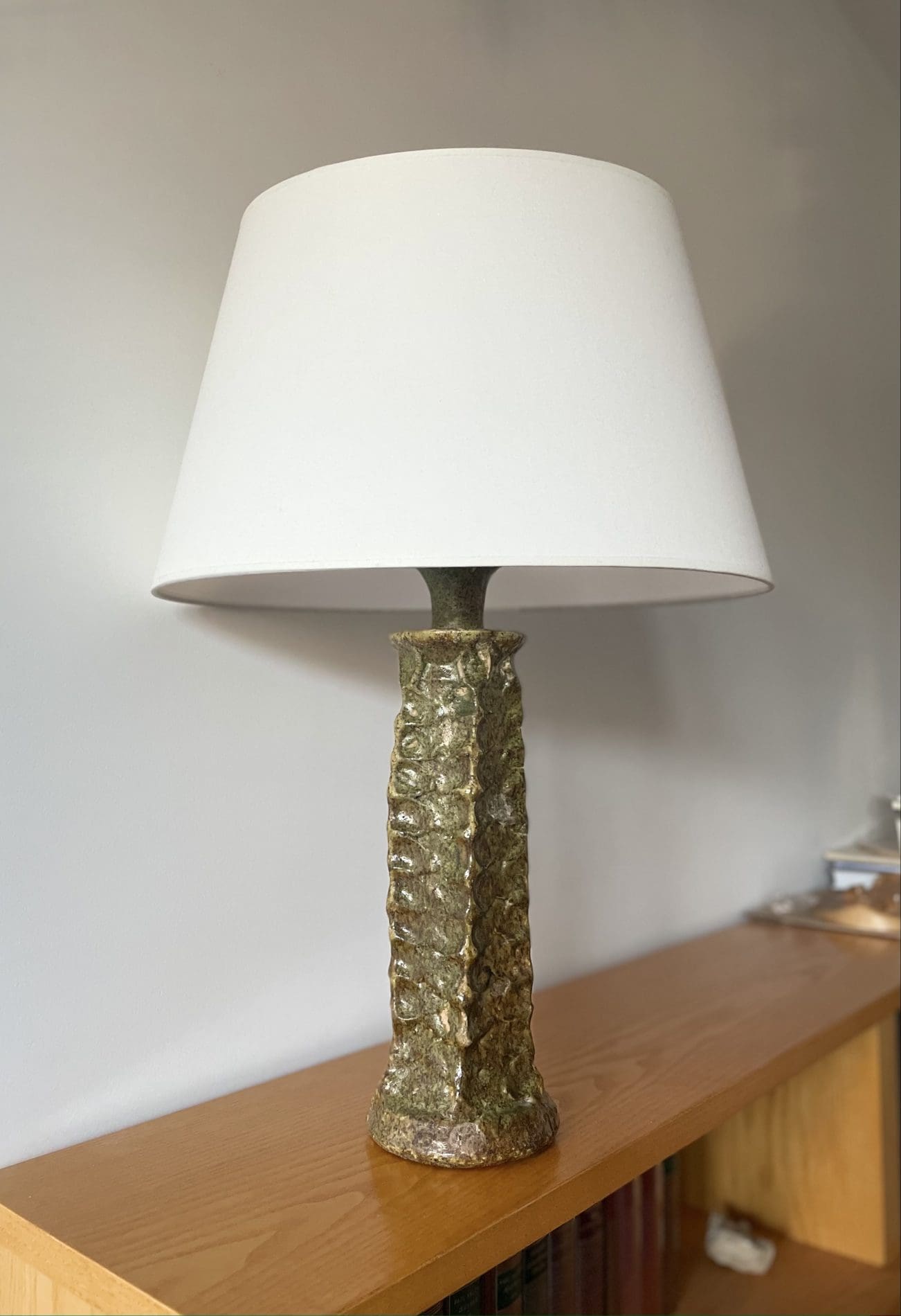 Lampe de Table en Céramique de Tamegroute – Élégance Marocaine Vintage du XXe Siècle