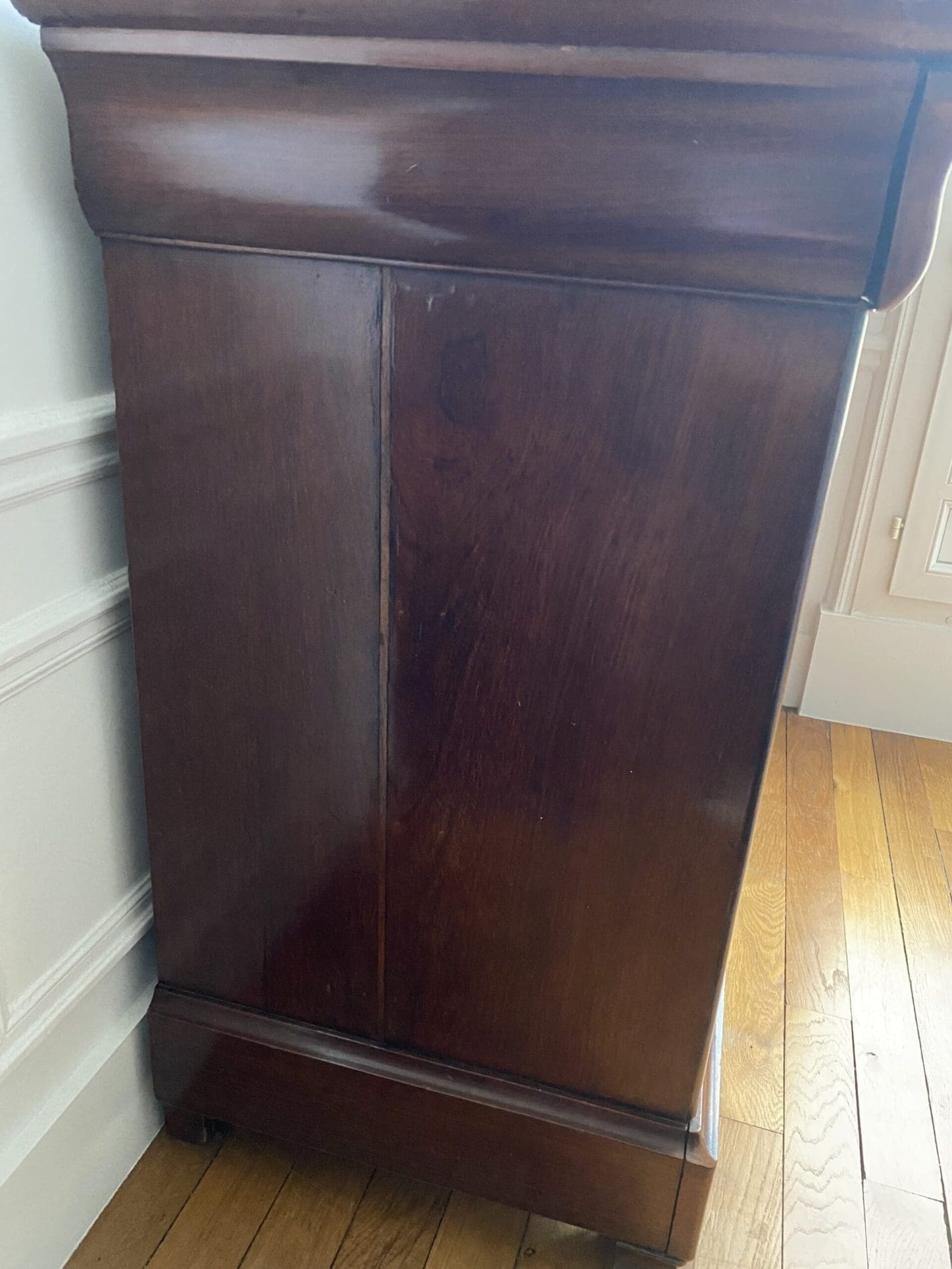 Commode Louis Philippe 19ème Siècle en Acajou | Marbre d&rsquo;Origine