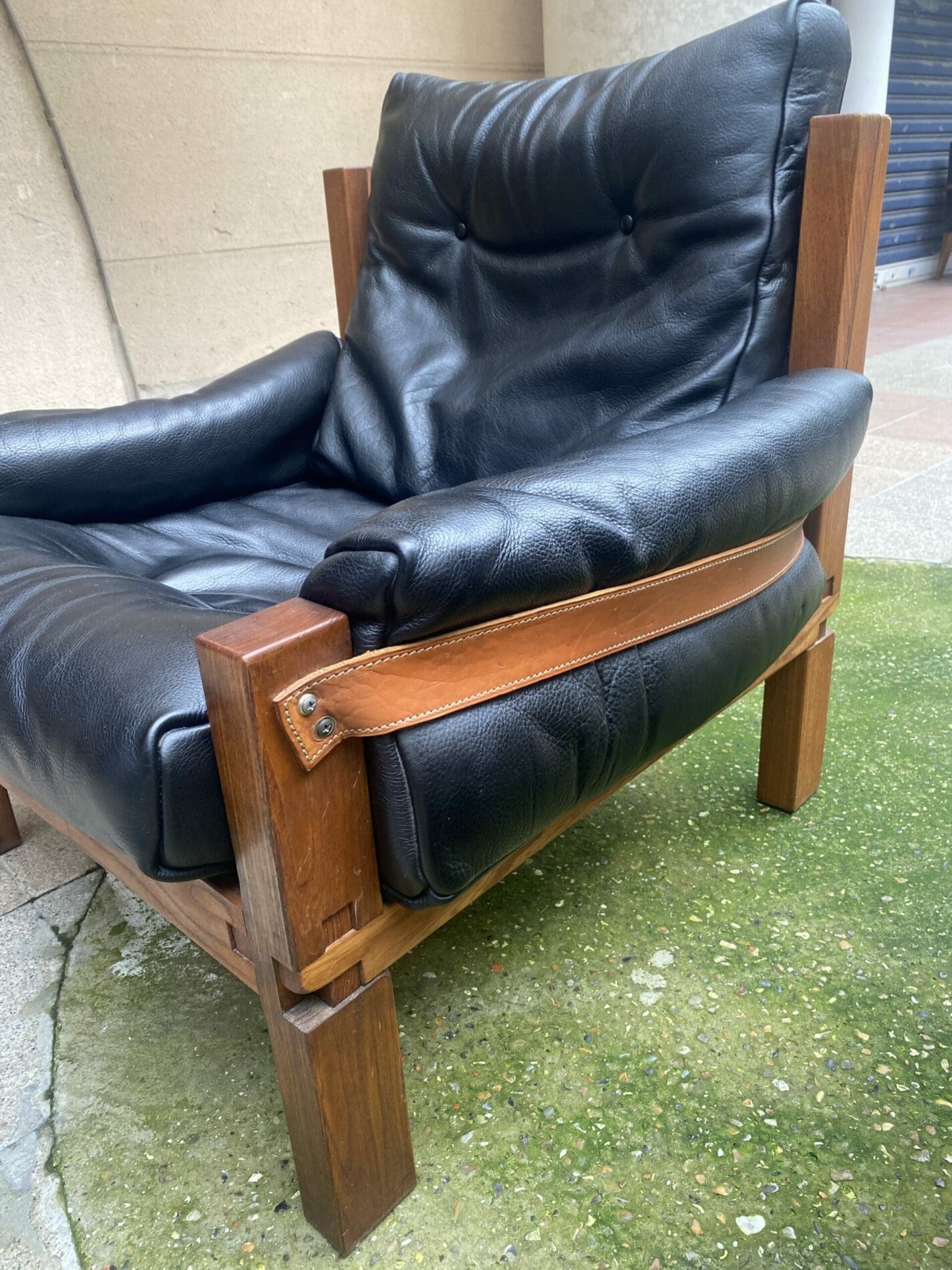 Fauteuils Design Pierre Chapo S15 en Orme et Cuir