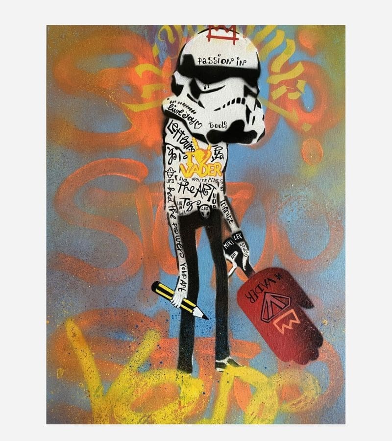 I Love Vader by Alberto Blanchart – Contemporary Work in Mixed Media 50×35 cm