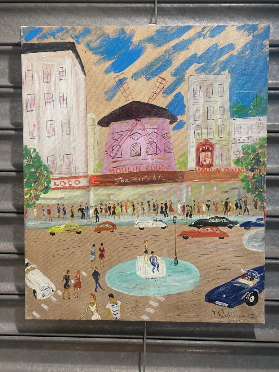 Moulin Rouge par Jean Wallis, Peinture Acrylique 2009
