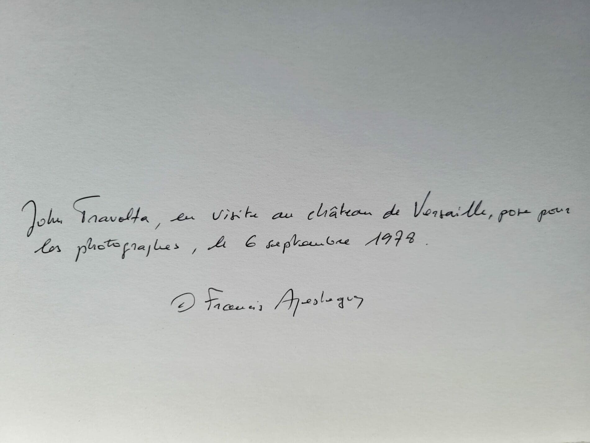 Photographie de John Travolta par Francis Apesteguy – Tirage limité