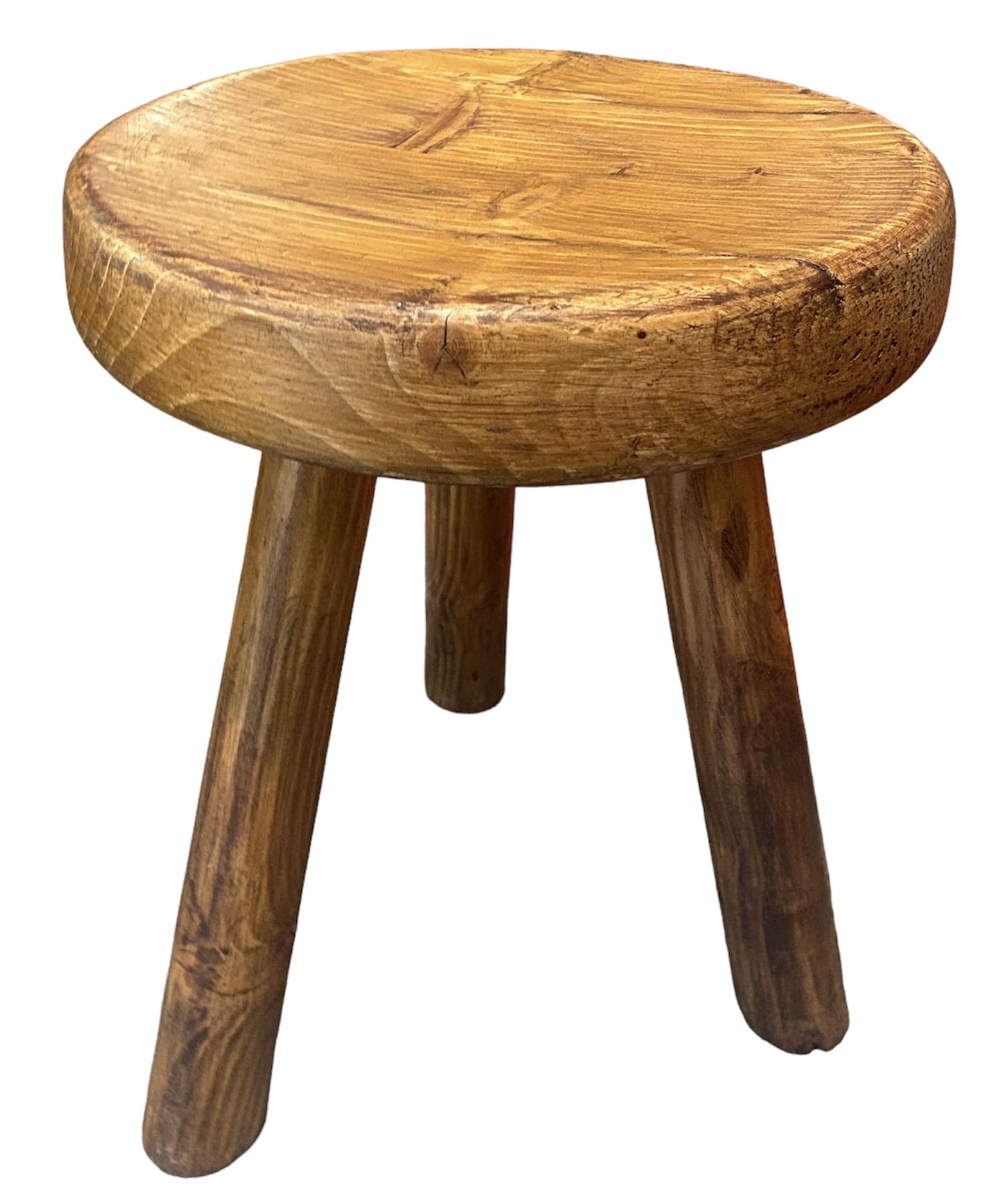 Tabouret tripode en pin par Charlotte Perriand