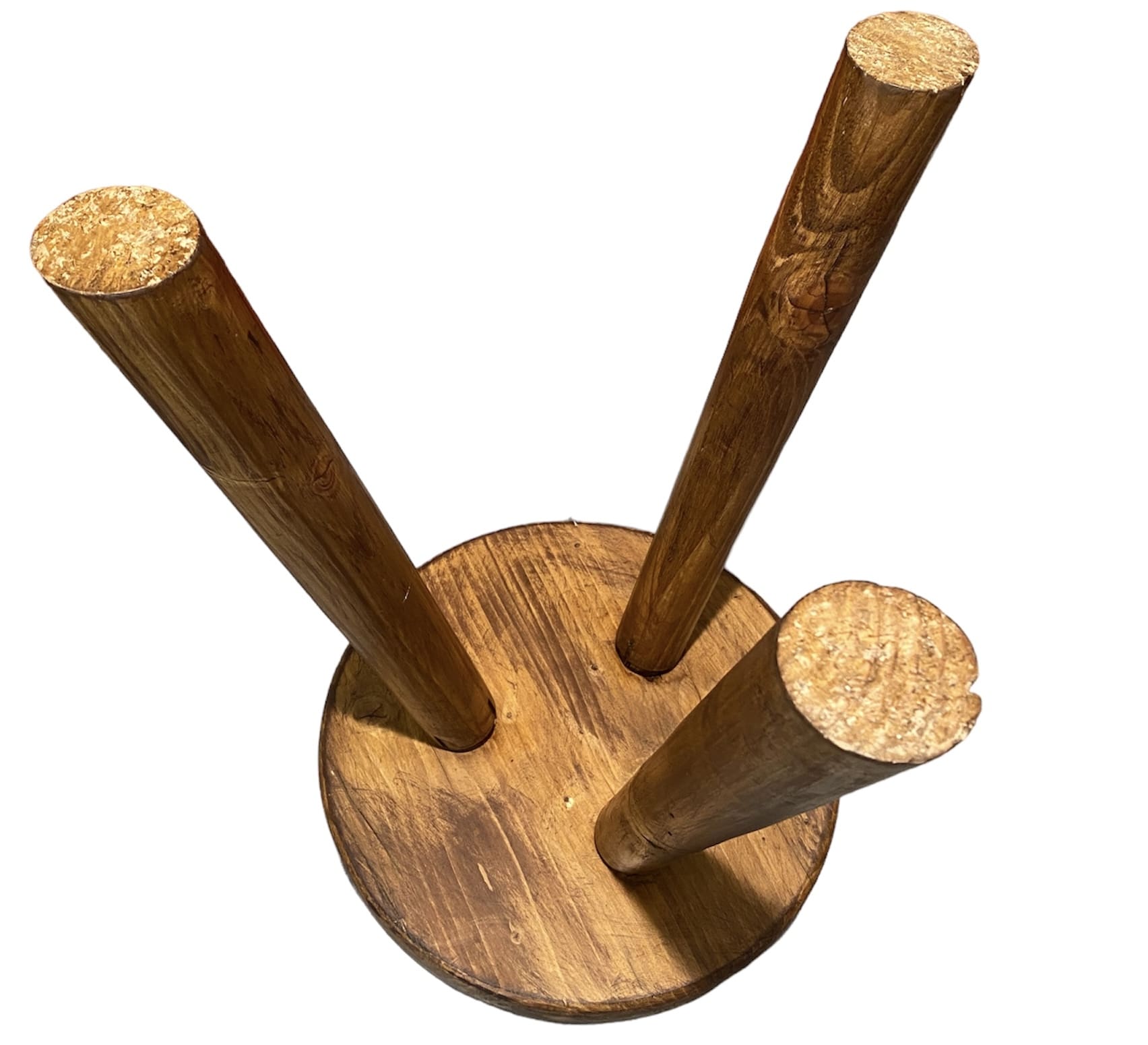 Tabouret tripode en pin par Charlotte Perriand