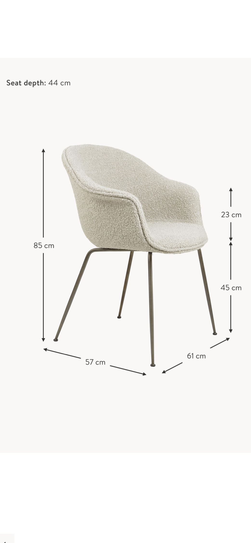 Chaise à Accoudoirs BAT par GamFratesi occasion / neuf