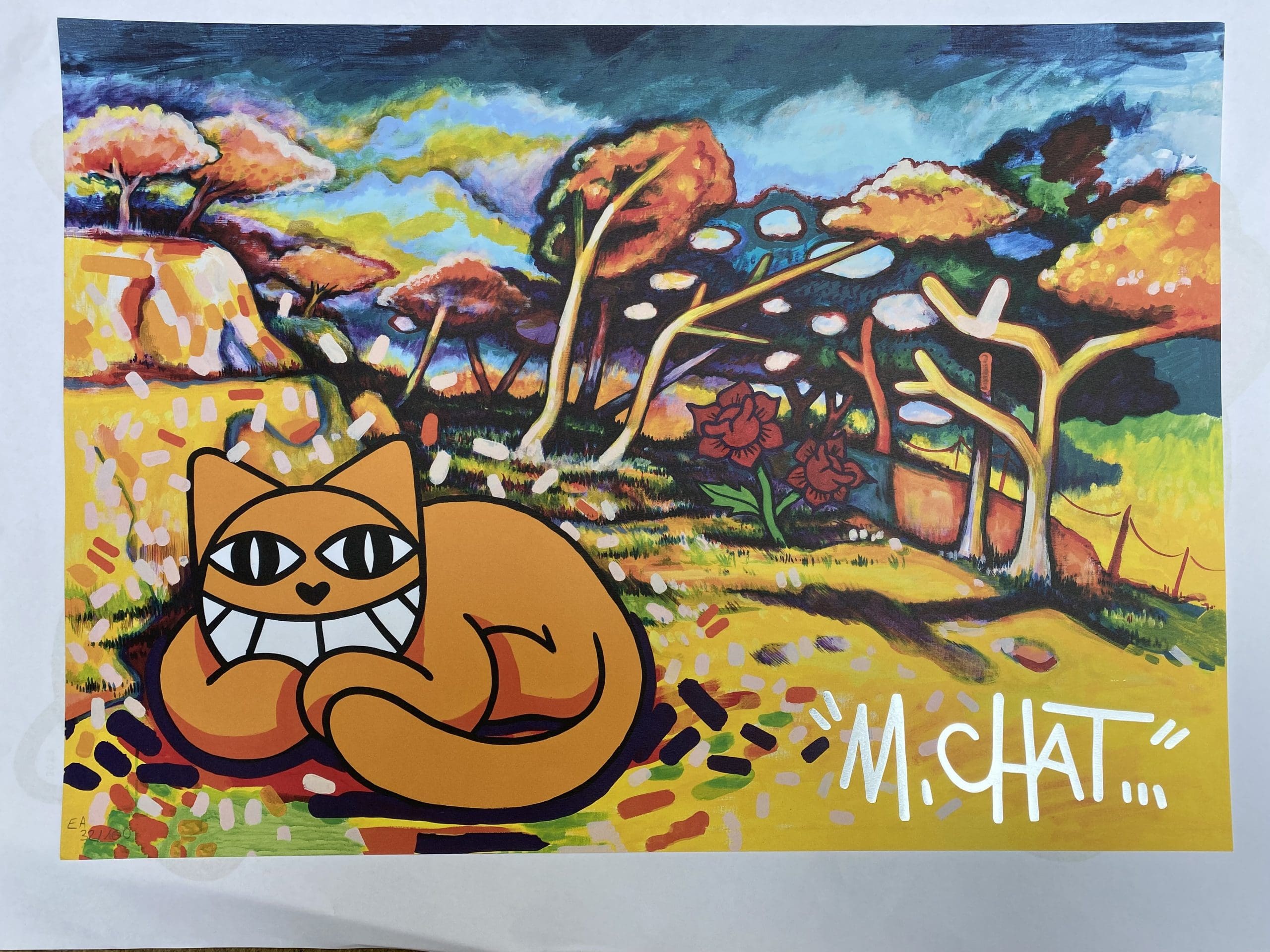 M.Chat – Le Chat Braque – Sérigraphie sur Papier Édition Limitée 2021