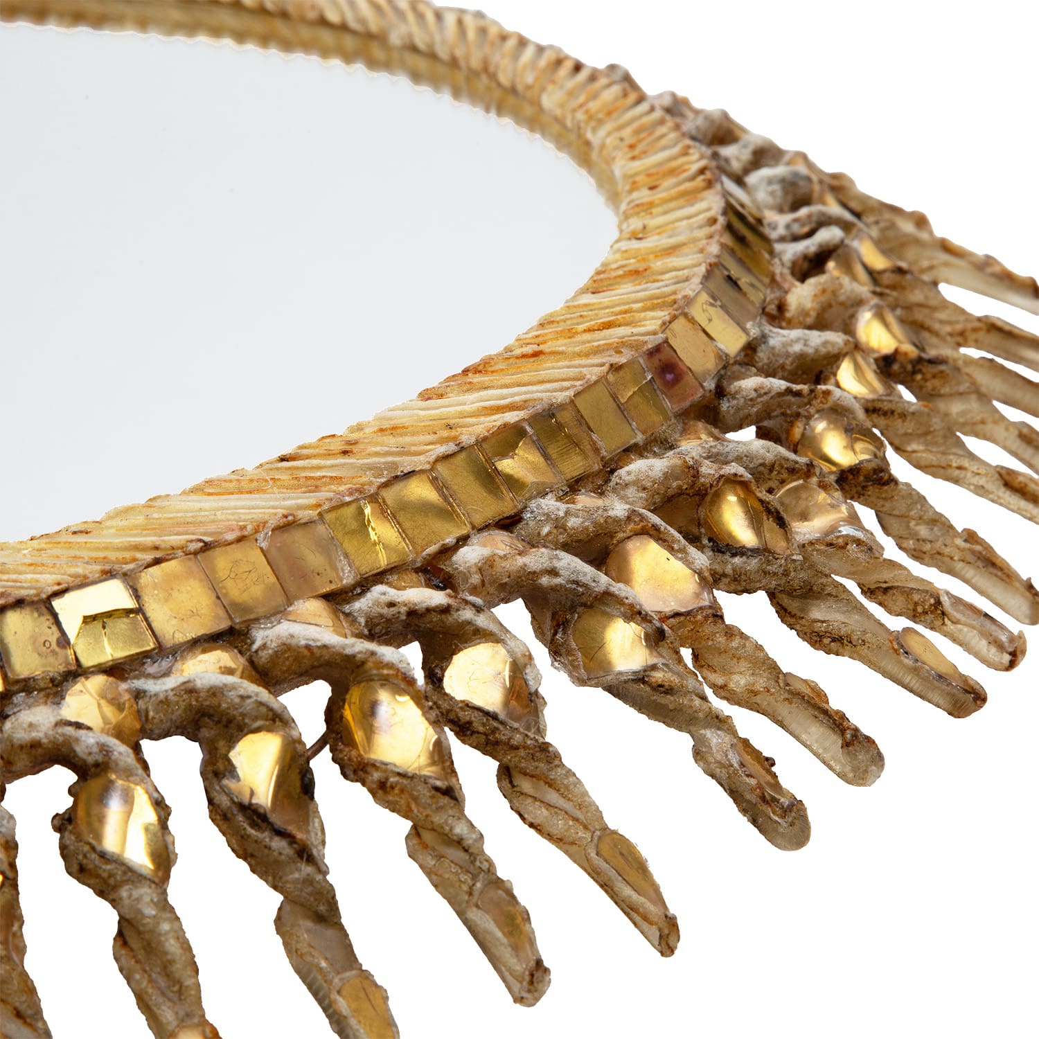 Miroir &lsquo;Soleil torsadé&rsquo; par Line Vautrin