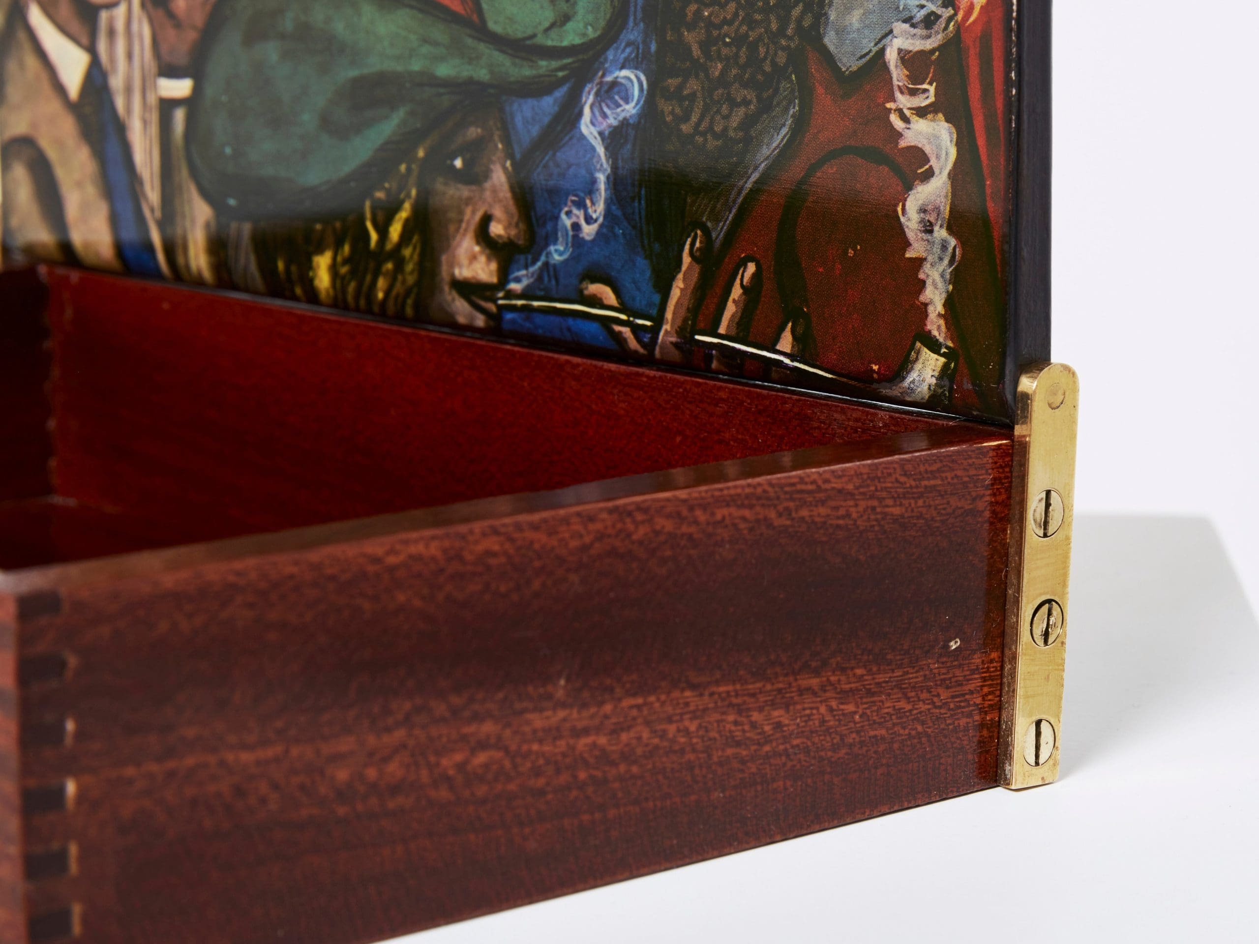 Coffret en Bois Peint par Piero Fornasetti, Années 1950