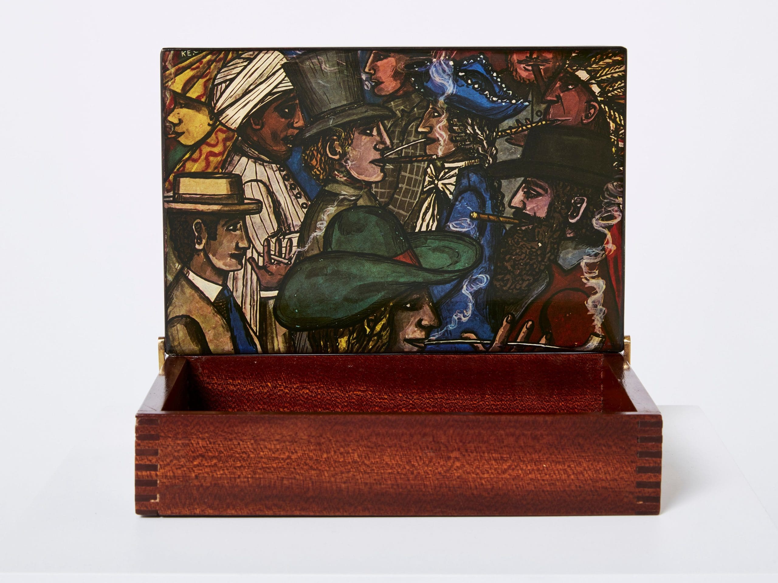 Coffret en Bois Peint par Piero Fornasetti, Années 1950