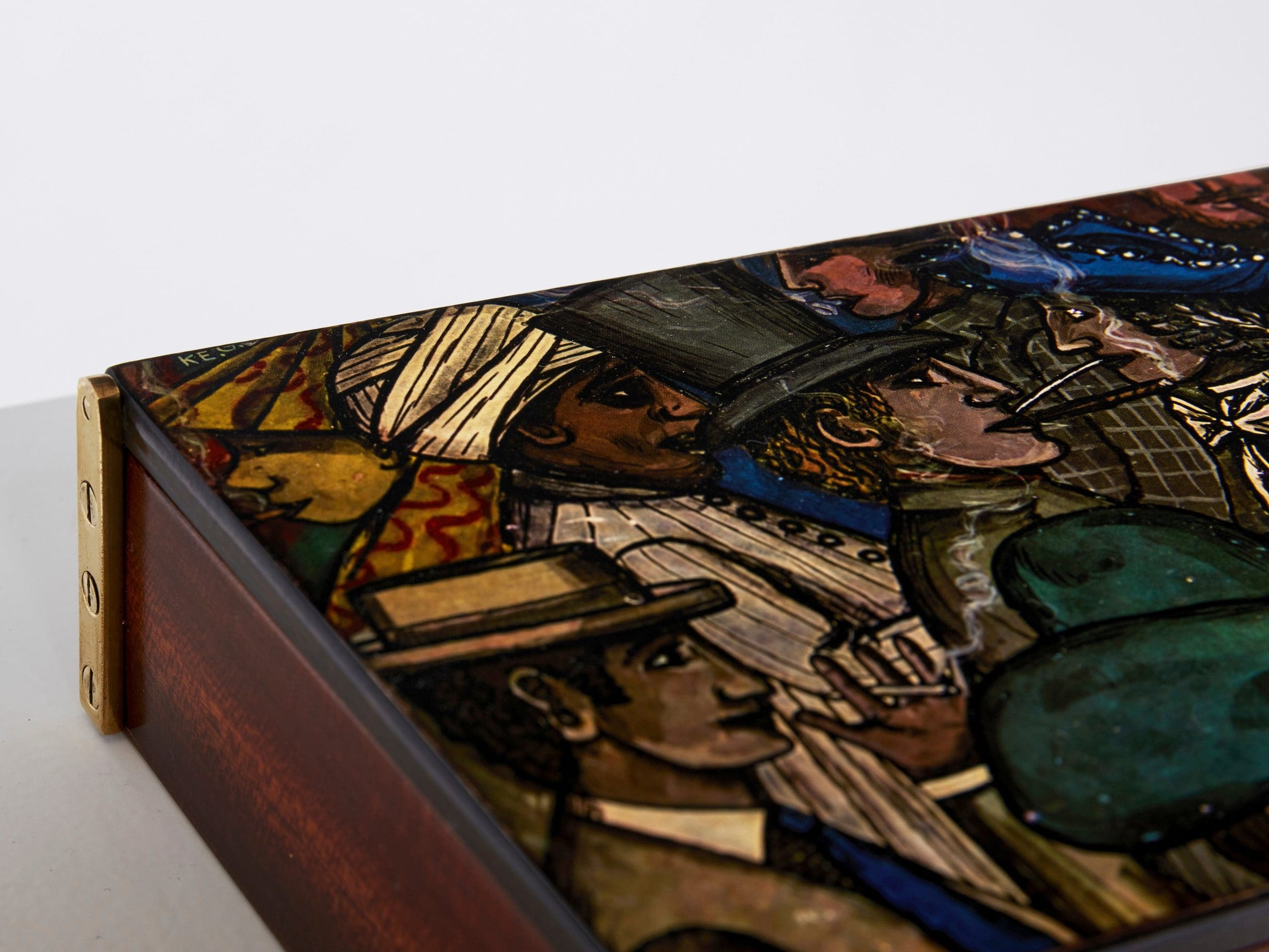 Coffret en Bois Peint par Piero Fornasetti, Années 1950