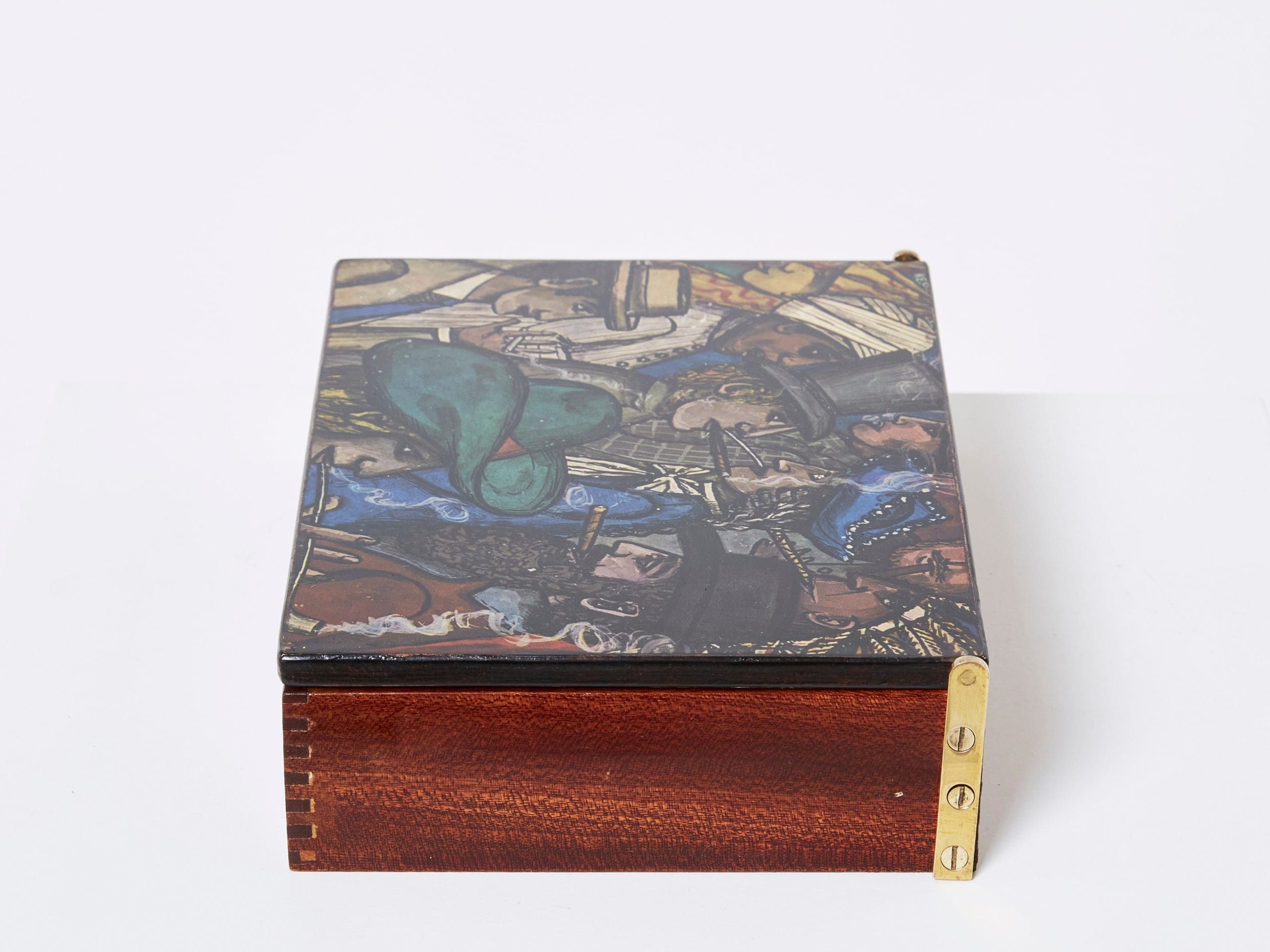 Coffret en Bois Peint par Piero Fornasetti, Années 1950