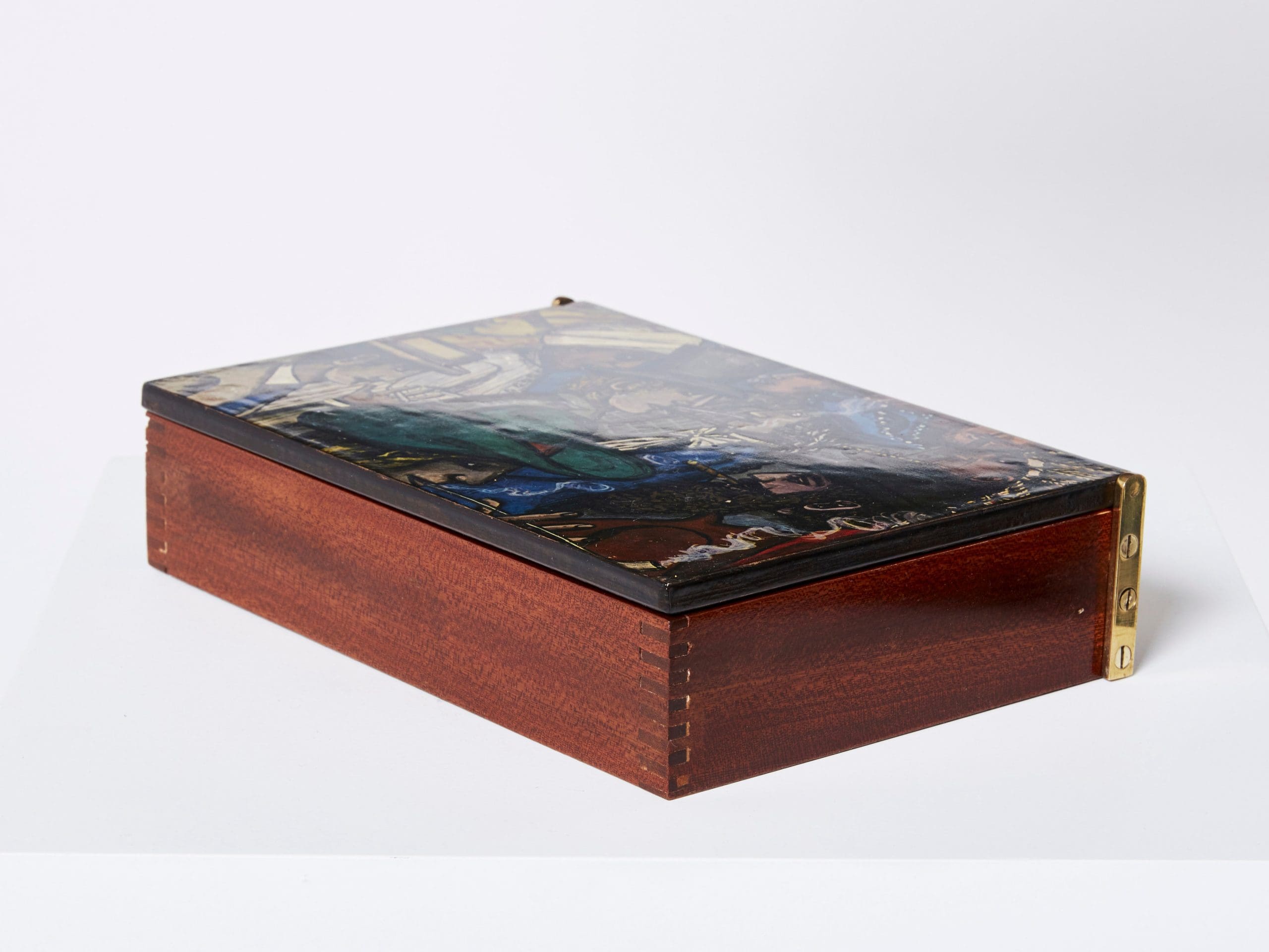 Coffret en Bois Peint par Piero Fornasetti, Années 1950