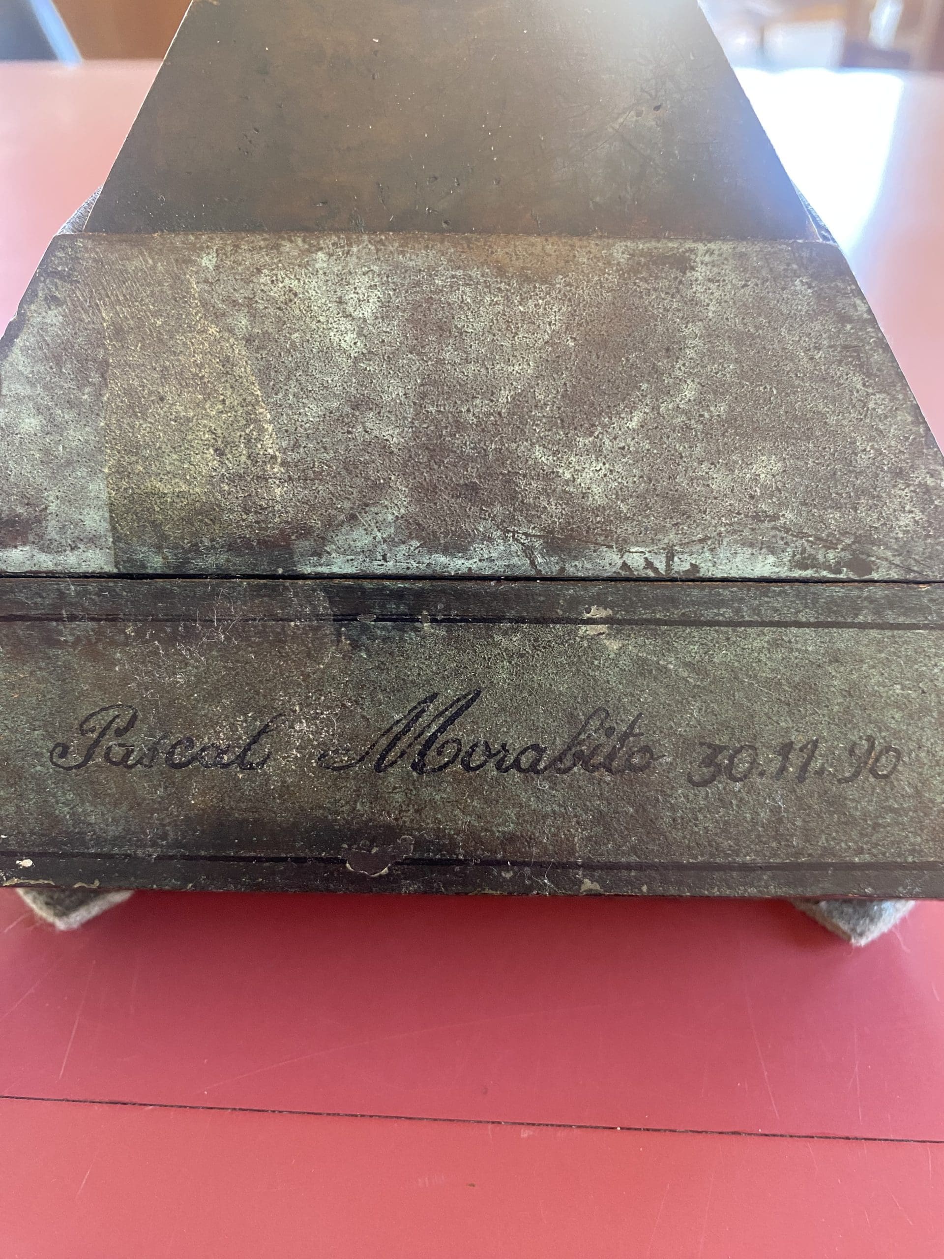 Sculpture Bronze « Pyramide Fractale » par Pascal Morabito (1990)