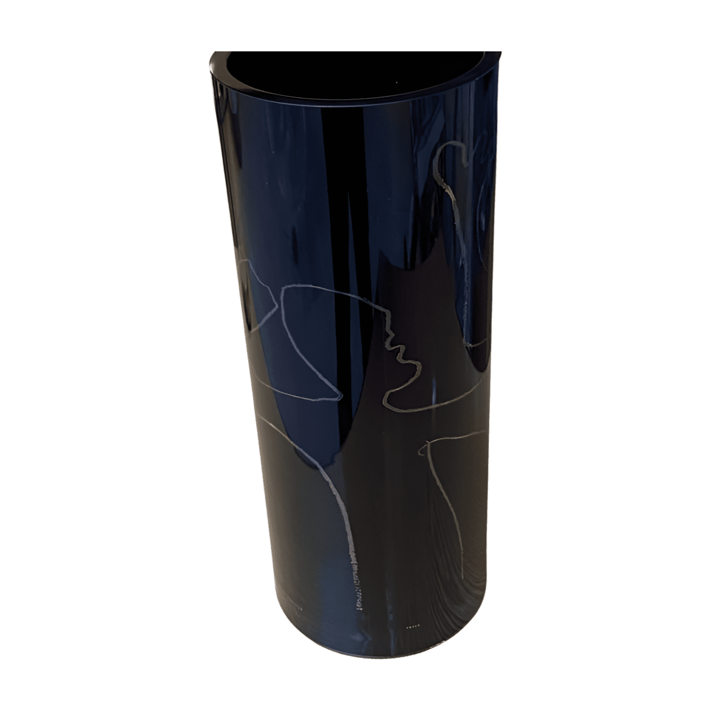 Vase en verre noir par Álvaro Siza pour Edicoes Dimensao