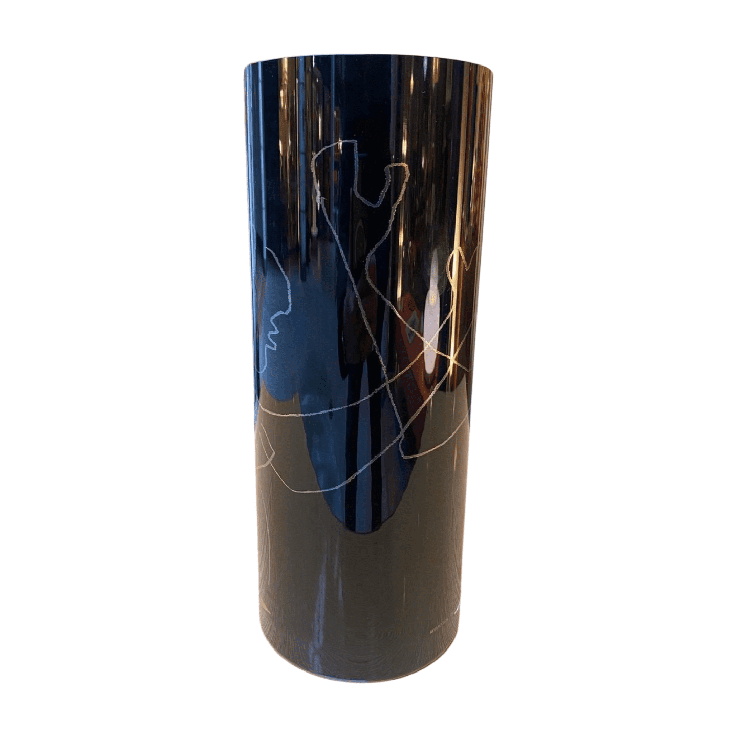Vase en verre noir par Álvaro Siza pour Edicoes Dimensao