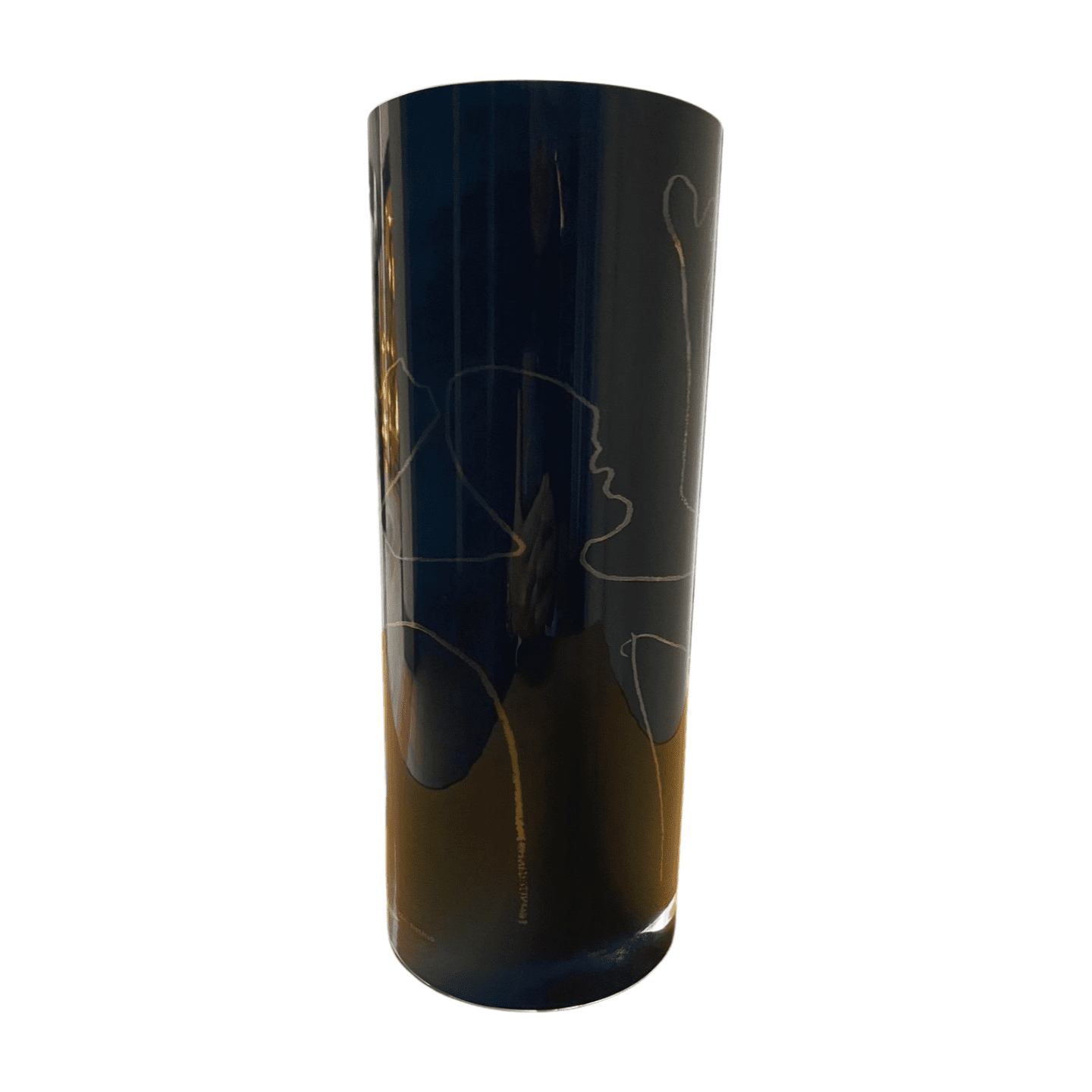 Vase en verre noir par Álvaro Siza pour Edicoes Dimensao