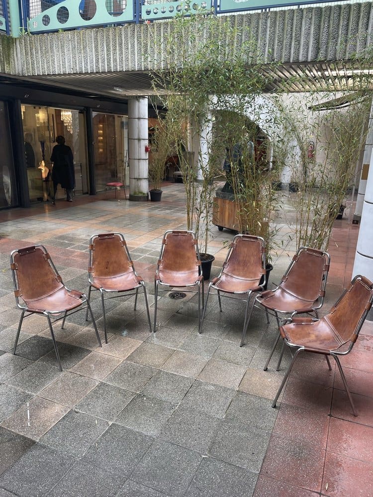 Chaises Les Arcs par Charlotte Perriand, circa 1960 – Ensemble de 6